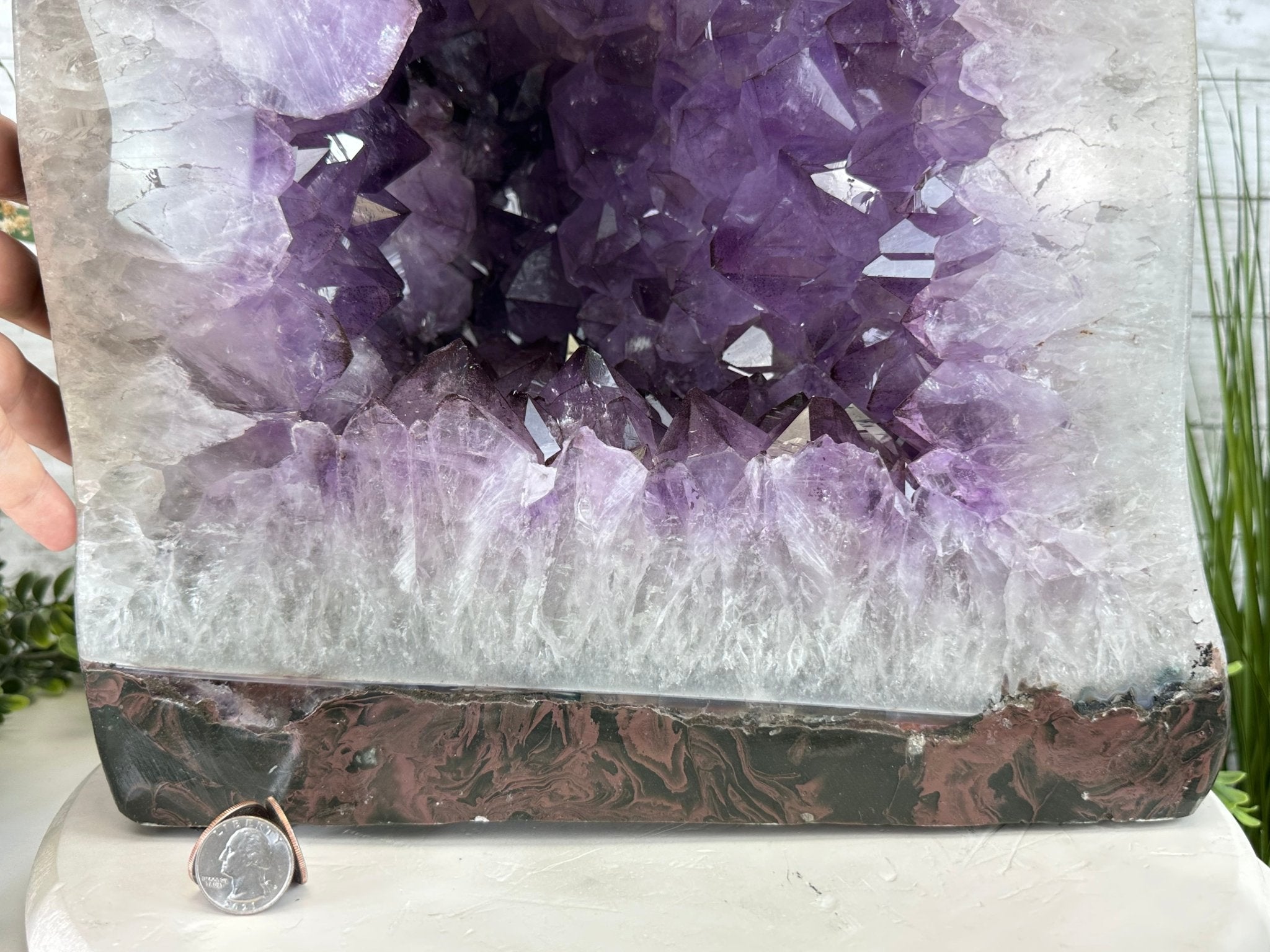 Extra Quality Polished Brazilian Amethyst Cathedral, 70.1 lbs & 13.5" tall Model #5602-0016 by Brazil Gems - Brazil GemsBrazil GemsExtra Quality Polished Brazilian Amethyst Cathedral, 70.1 lbs & 13.5" tall Model #5602-0016 by Brazil GemsPolished Cathedrals5602-0016