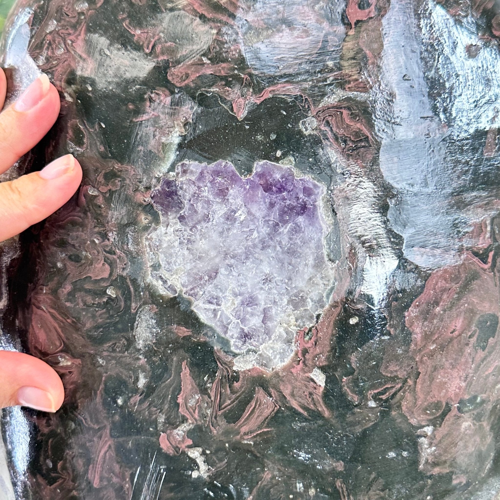 Extra Quality Polished Brazilian Amethyst Cathedral, 70.1 lbs & 13.5" tall Model #5602-0016 by Brazil Gems - Brazil GemsBrazil GemsExtra Quality Polished Brazilian Amethyst Cathedral, 70.1 lbs & 13.5" tall Model #5602-0016 by Brazil GemsPolished Cathedrals5602-0016