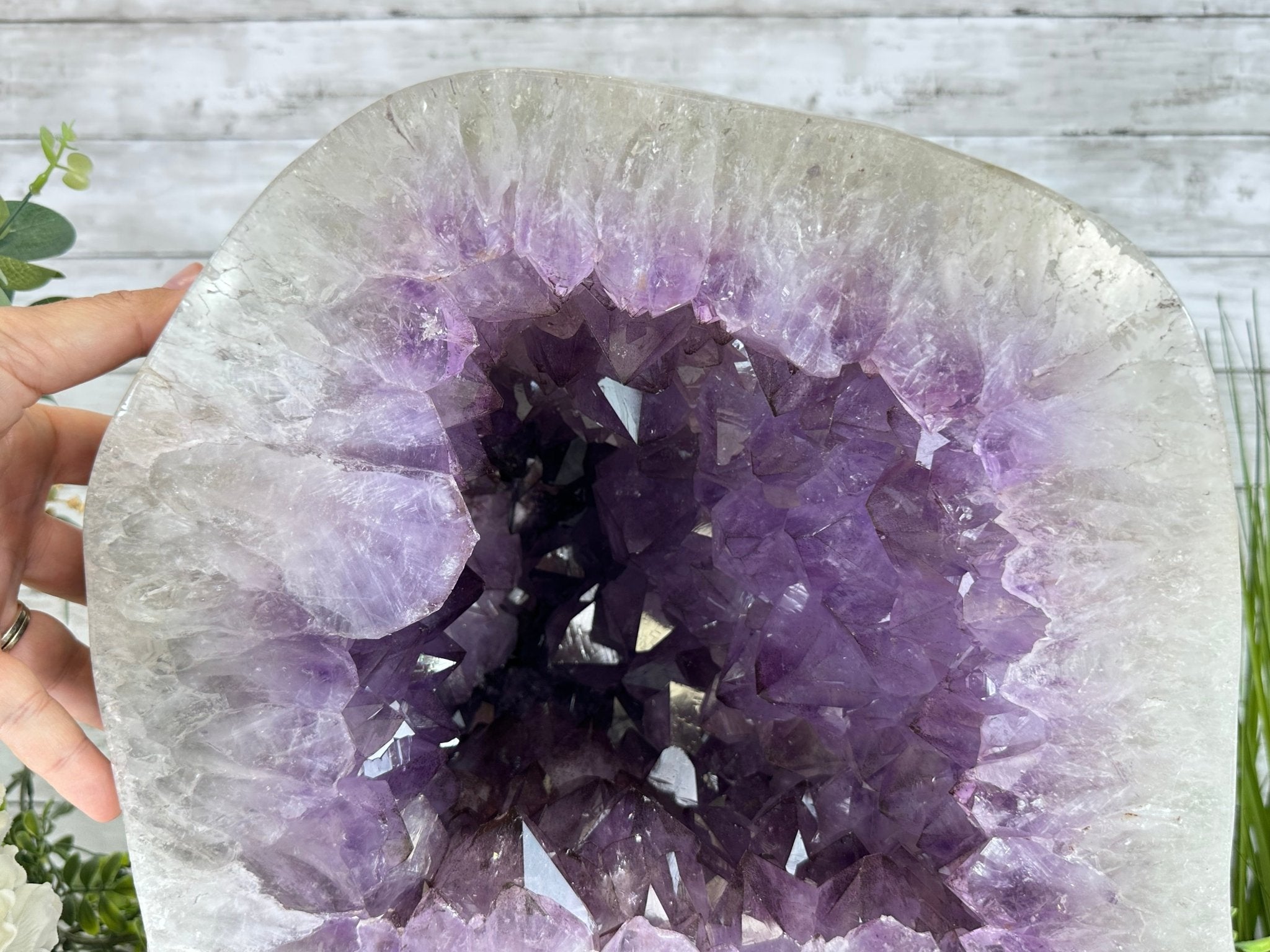 Extra Quality Polished Brazilian Amethyst Cathedral, 70.1 lbs & 13.5" tall Model #5602-0016 by Brazil Gems - Brazil GemsBrazil GemsExtra Quality Polished Brazilian Amethyst Cathedral, 70.1 lbs & 13.5" tall Model #5602-0016 by Brazil GemsPolished Cathedrals5602-0016