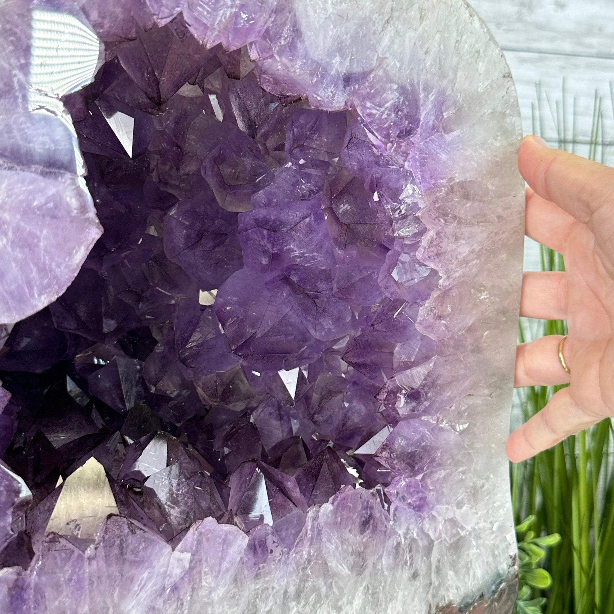 Extra Quality Polished Brazilian Amethyst Cathedral, 70.1 lbs & 13.5" tall Model #5602-0016 by Brazil Gems - Brazil GemsBrazil GemsExtra Quality Polished Brazilian Amethyst Cathedral, 70.1 lbs & 13.5" tall Model #5602-0016 by Brazil GemsPolished Cathedrals5602-0016