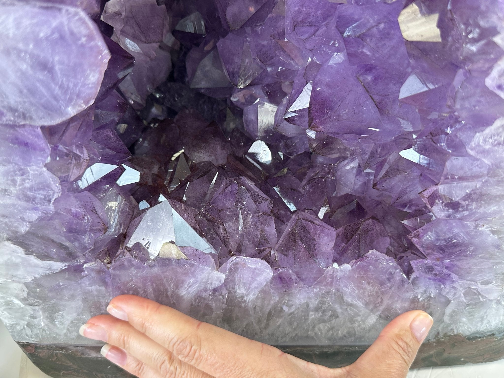 Extra Quality Polished Brazilian Amethyst Cathedral, 70.1 lbs & 13.5" tall Model #5602-0016 by Brazil Gems - Brazil GemsBrazil GemsExtra Quality Polished Brazilian Amethyst Cathedral, 70.1 lbs & 13.5" tall Model #5602-0016 by Brazil GemsPolished Cathedrals5602-0016