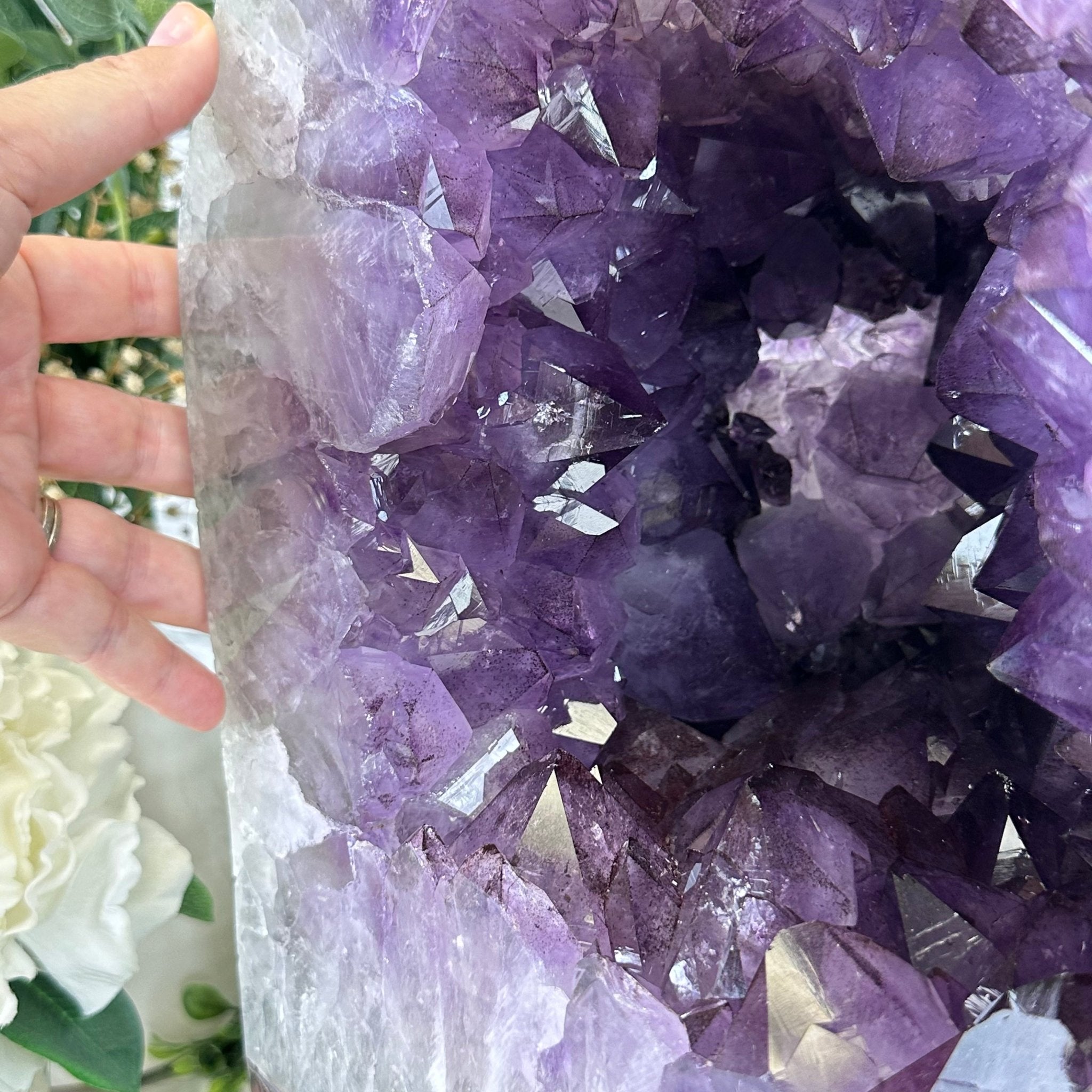 Extra Quality Polished Brazilian Amethyst Cathedral, 70.1 lbs & 13.5" tall Model #5602-0016 by Brazil Gems - Brazil GemsBrazil GemsExtra Quality Polished Brazilian Amethyst Cathedral, 70.1 lbs & 13.5" tall Model #5602-0016 by Brazil GemsPolished Cathedrals5602-0016