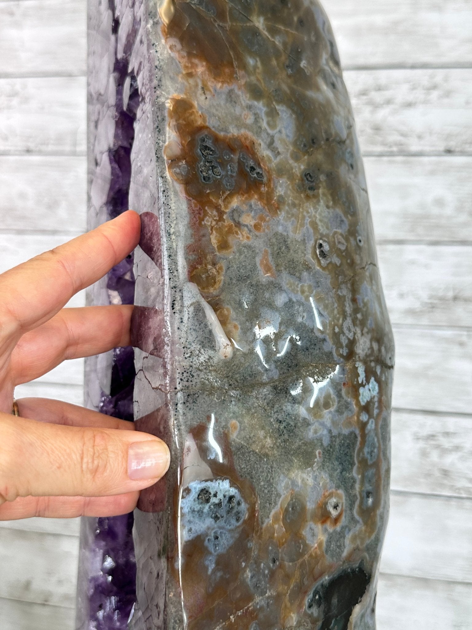 Extra Quality Polished Brazilian Amethyst Cathedral, 70.9 lbs & 28.7" tall Model #5602-0177 by Brazil Gems - Brazil GemsBrazil GemsExtra Quality Polished Brazilian Amethyst Cathedral, 70.9 lbs & 28.7" tall Model #5602-0177 by Brazil GemsPolished Cathedrals5602-0177