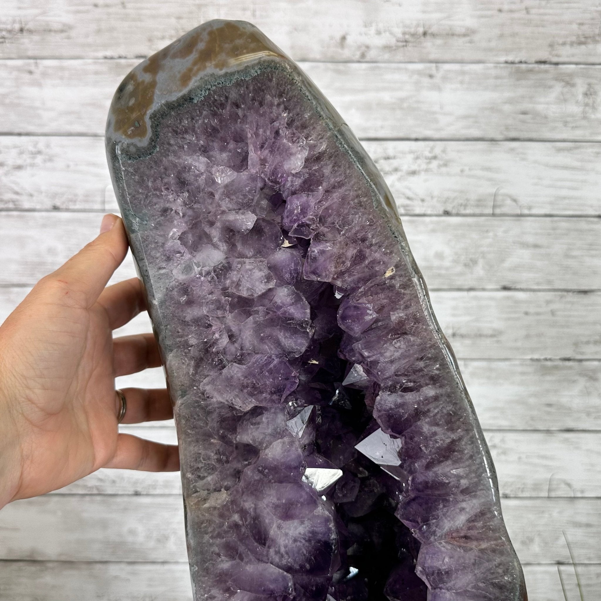 Extra Quality Polished Brazilian Amethyst Cathedral, 70.9 lbs & 28.7" tall Model #5602-0177 by Brazil Gems - Brazil GemsBrazil GemsExtra Quality Polished Brazilian Amethyst Cathedral, 70.9 lbs & 28.7" tall Model #5602-0177 by Brazil GemsPolished Cathedrals5602-0177