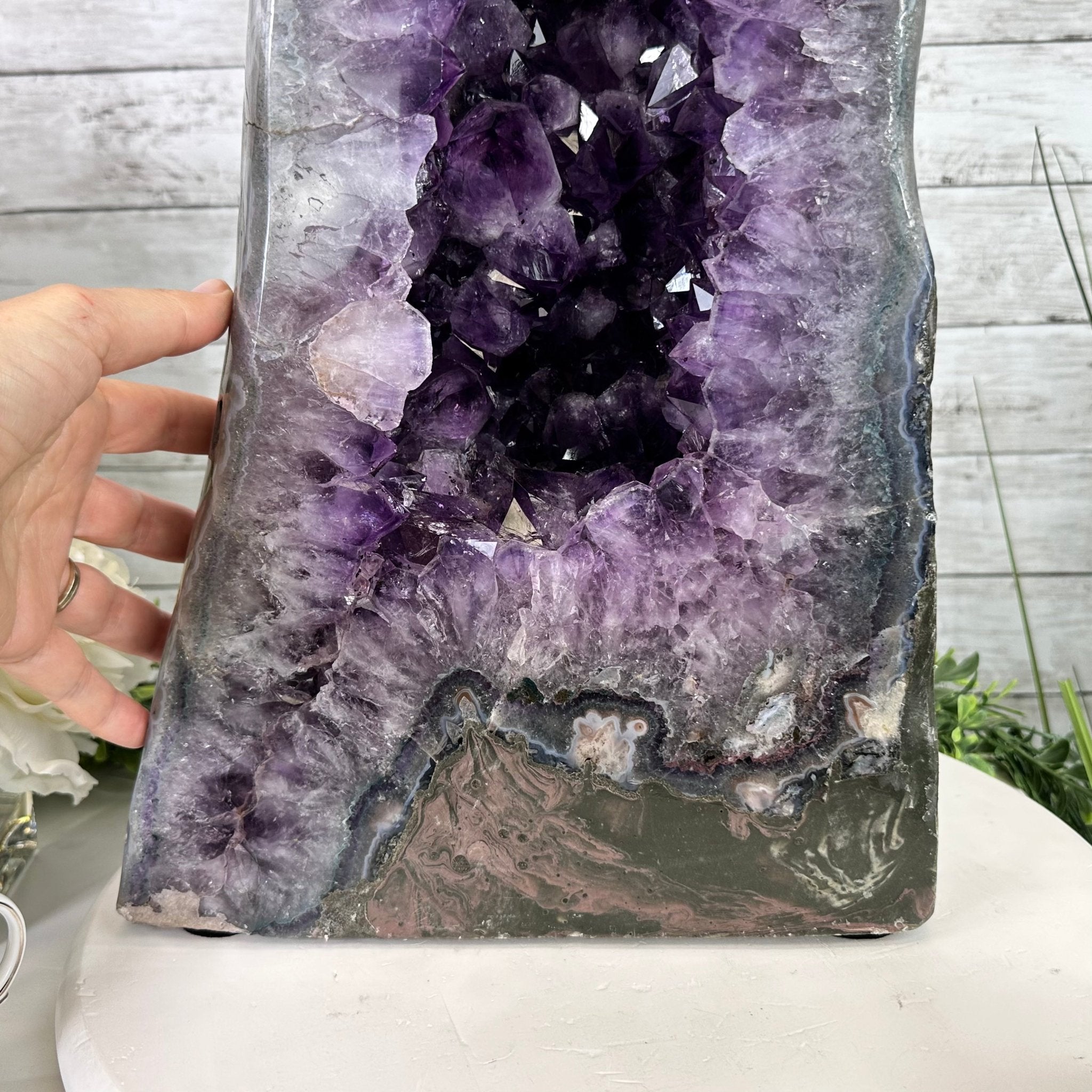Extra Quality Polished Brazilian Amethyst Cathedral, 70.9 lbs & 28.7" tall Model #5602-0177 by Brazil Gems - Brazil GemsBrazil GemsExtra Quality Polished Brazilian Amethyst Cathedral, 70.9 lbs & 28.7" tall Model #5602-0177 by Brazil GemsPolished Cathedrals5602-0177