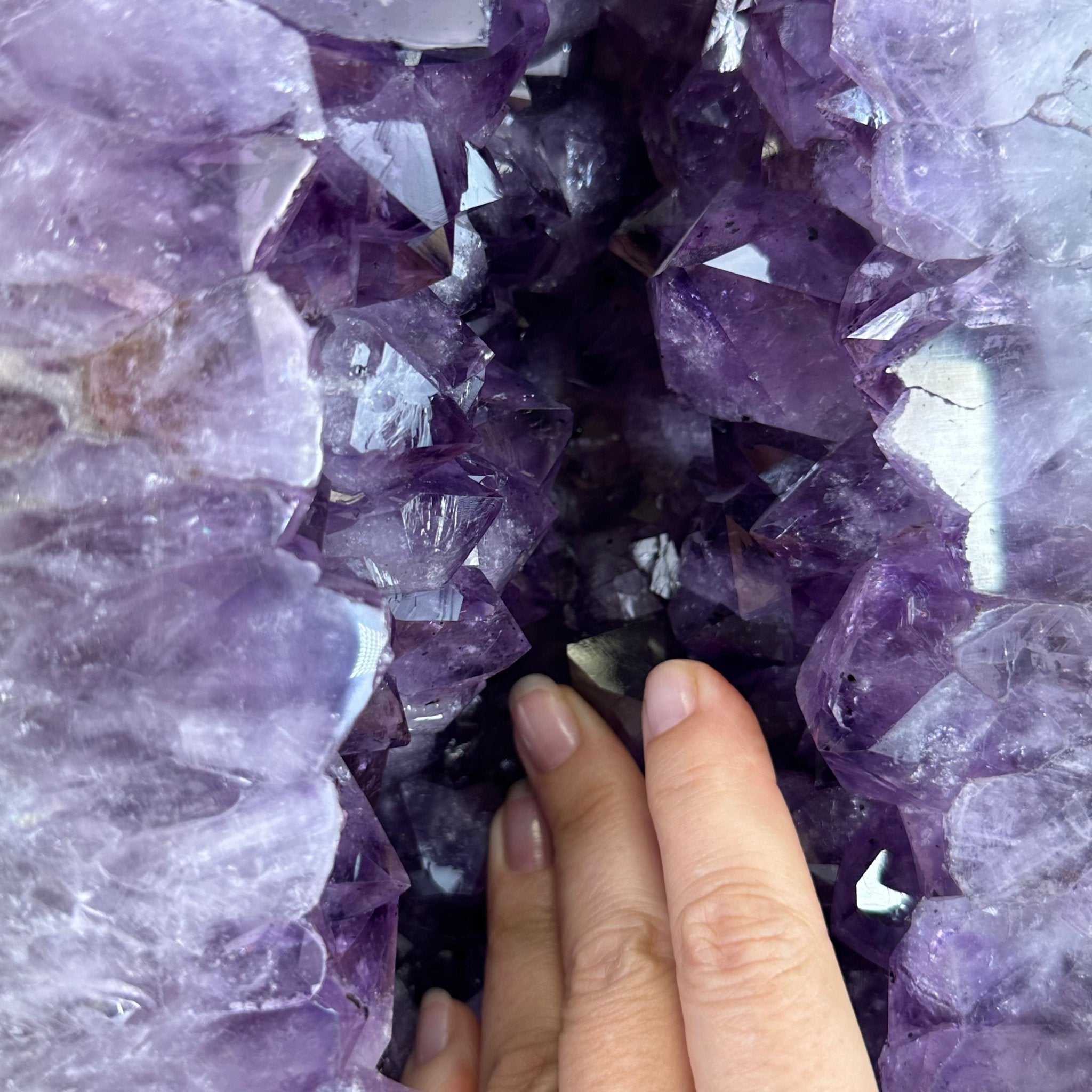 Extra Quality Polished Brazilian Amethyst Cathedral, 70.9 lbs & 28.7" tall Model #5602-0177 by Brazil Gems - Brazil GemsBrazil GemsExtra Quality Polished Brazilian Amethyst Cathedral, 70.9 lbs & 28.7" tall Model #5602-0177 by Brazil GemsPolished Cathedrals5602-0177