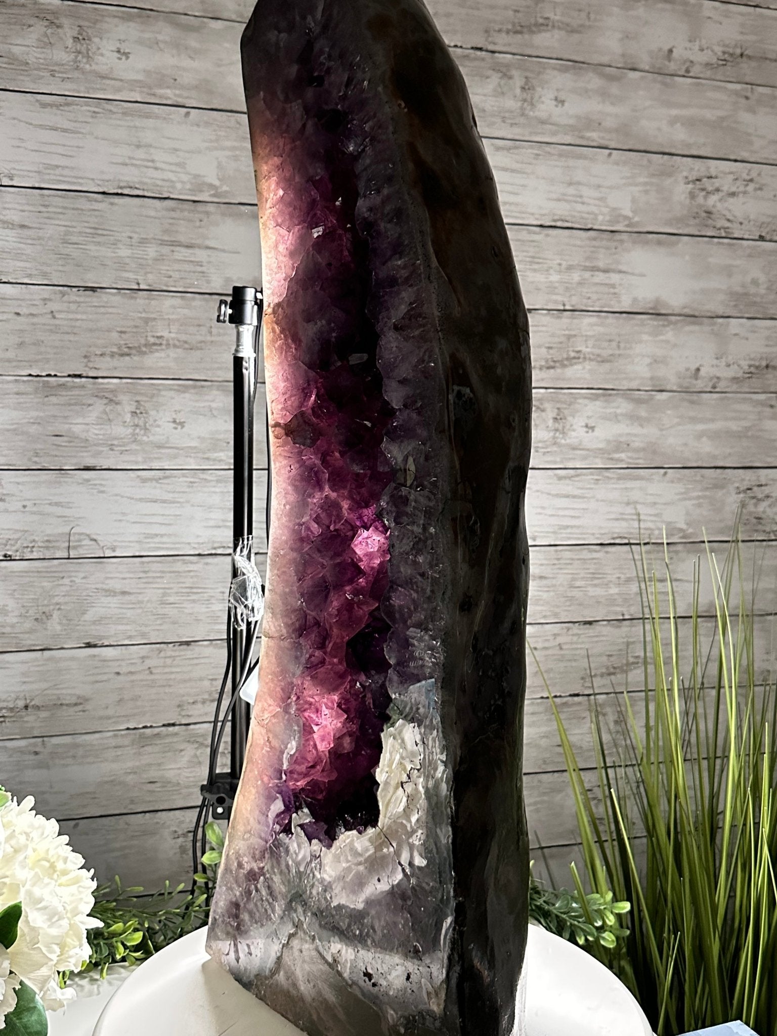 Extra Quality Polished Brazilian Amethyst Cathedral, 70.9 lbs & 28.7" tall Model #5602-0177 by Brazil Gems - Brazil GemsBrazil GemsExtra Quality Polished Brazilian Amethyst Cathedral, 70.9 lbs & 28.7" tall Model #5602-0177 by Brazil GemsPolished Cathedrals5602-0177