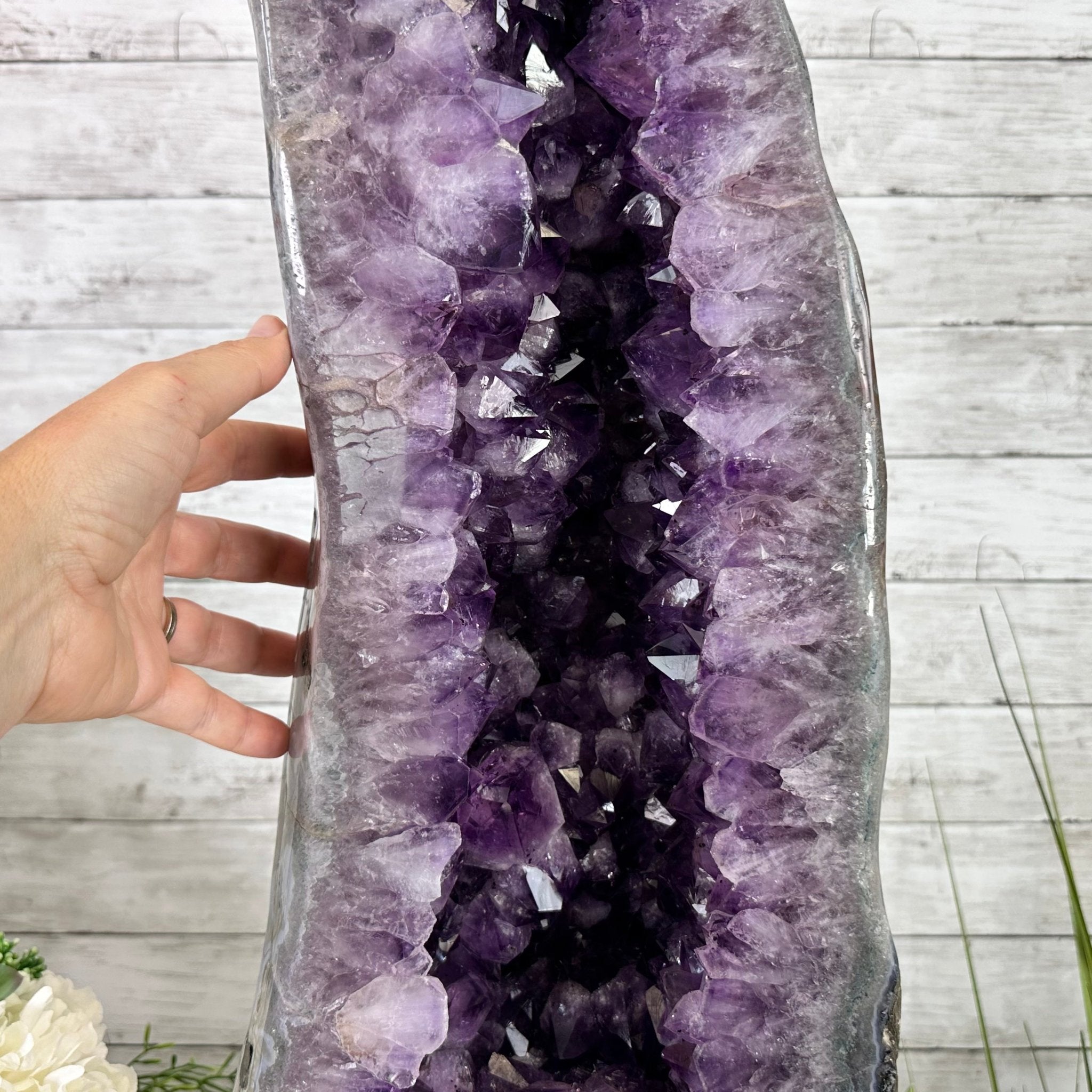 Extra Quality Polished Brazilian Amethyst Cathedral, 70.9 lbs & 28.7" tall Model #5602-0177 by Brazil Gems - Brazil GemsBrazil GemsExtra Quality Polished Brazilian Amethyst Cathedral, 70.9 lbs & 28.7" tall Model #5602-0177 by Brazil GemsPolished Cathedrals5602-0177