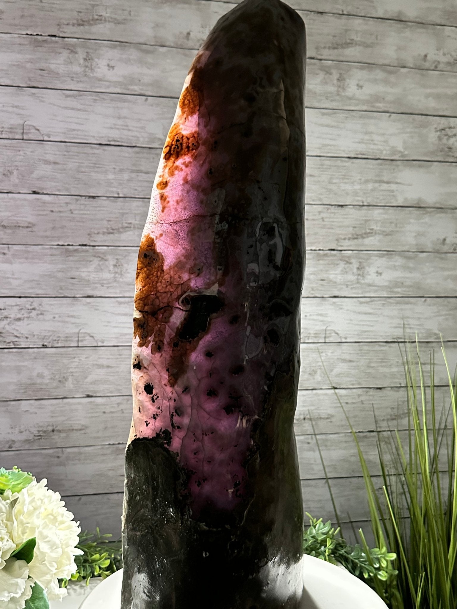 Extra Quality Polished Brazilian Amethyst Cathedral, 70.9 lbs & 28.7" tall Model #5602-0177 by Brazil Gems - Brazil GemsBrazil GemsExtra Quality Polished Brazilian Amethyst Cathedral, 70.9 lbs & 28.7" tall Model #5602-0177 by Brazil GemsPolished Cathedrals5602-0177