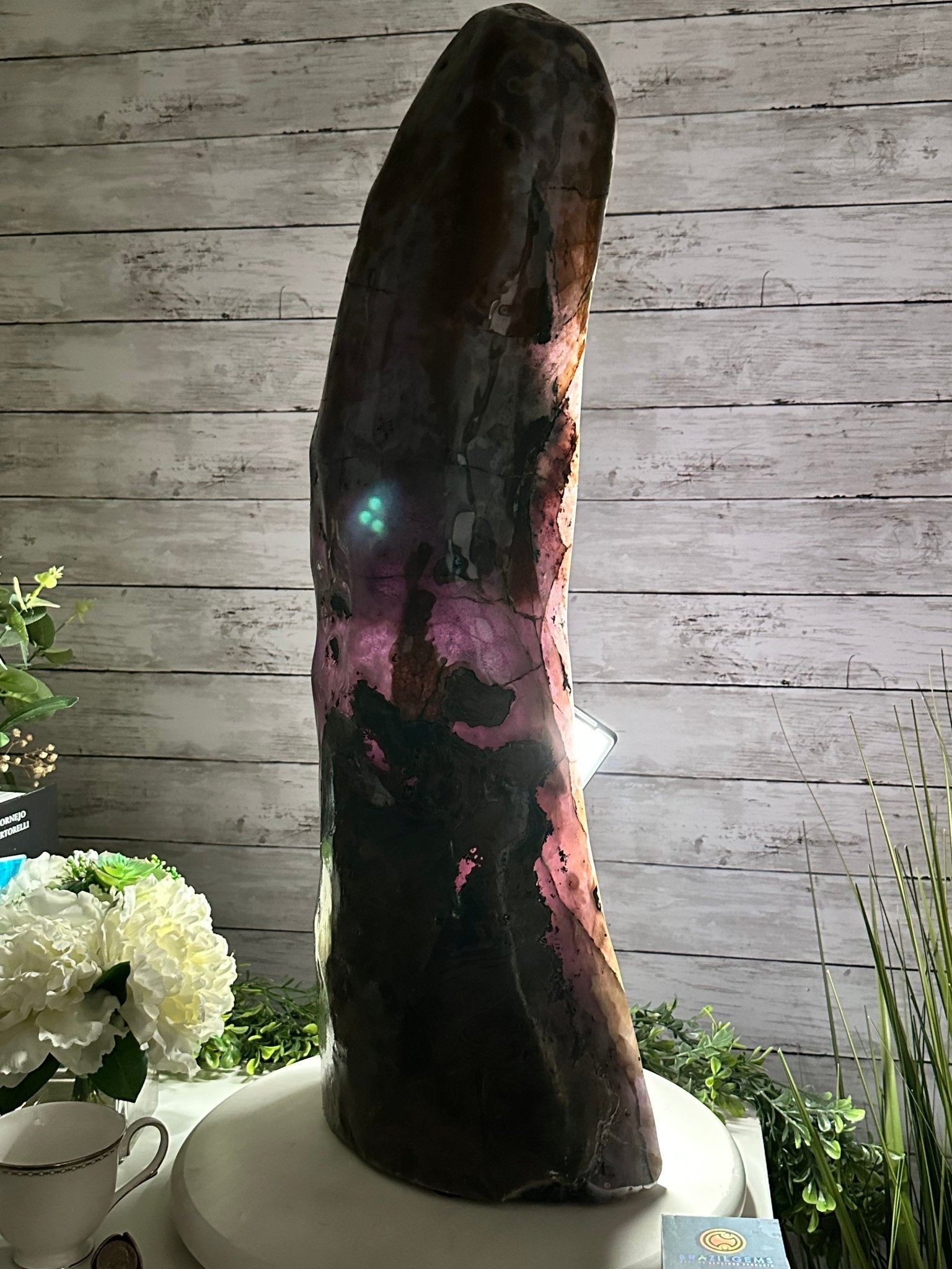 Extra Quality Polished Brazilian Amethyst Cathedral, 70.9 lbs & 28.7" tall Model #5602-0177 by Brazil Gems - Brazil GemsBrazil GemsExtra Quality Polished Brazilian Amethyst Cathedral, 70.9 lbs & 28.7" tall Model #5602-0177 by Brazil GemsPolished Cathedrals5602-0177