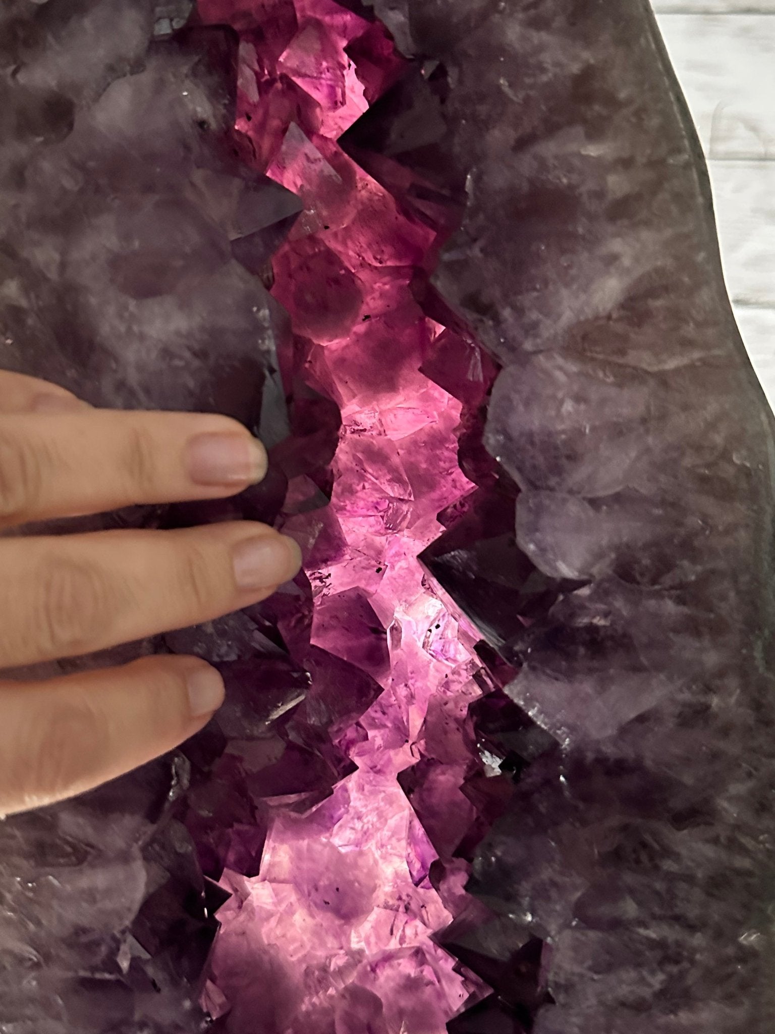 Extra Quality Polished Brazilian Amethyst Cathedral, 70.9 lbs & 28.7" tall Model #5602-0177 by Brazil Gems - Brazil GemsBrazil GemsExtra Quality Polished Brazilian Amethyst Cathedral, 70.9 lbs & 28.7" tall Model #5602-0177 by Brazil GemsPolished Cathedrals5602-0177