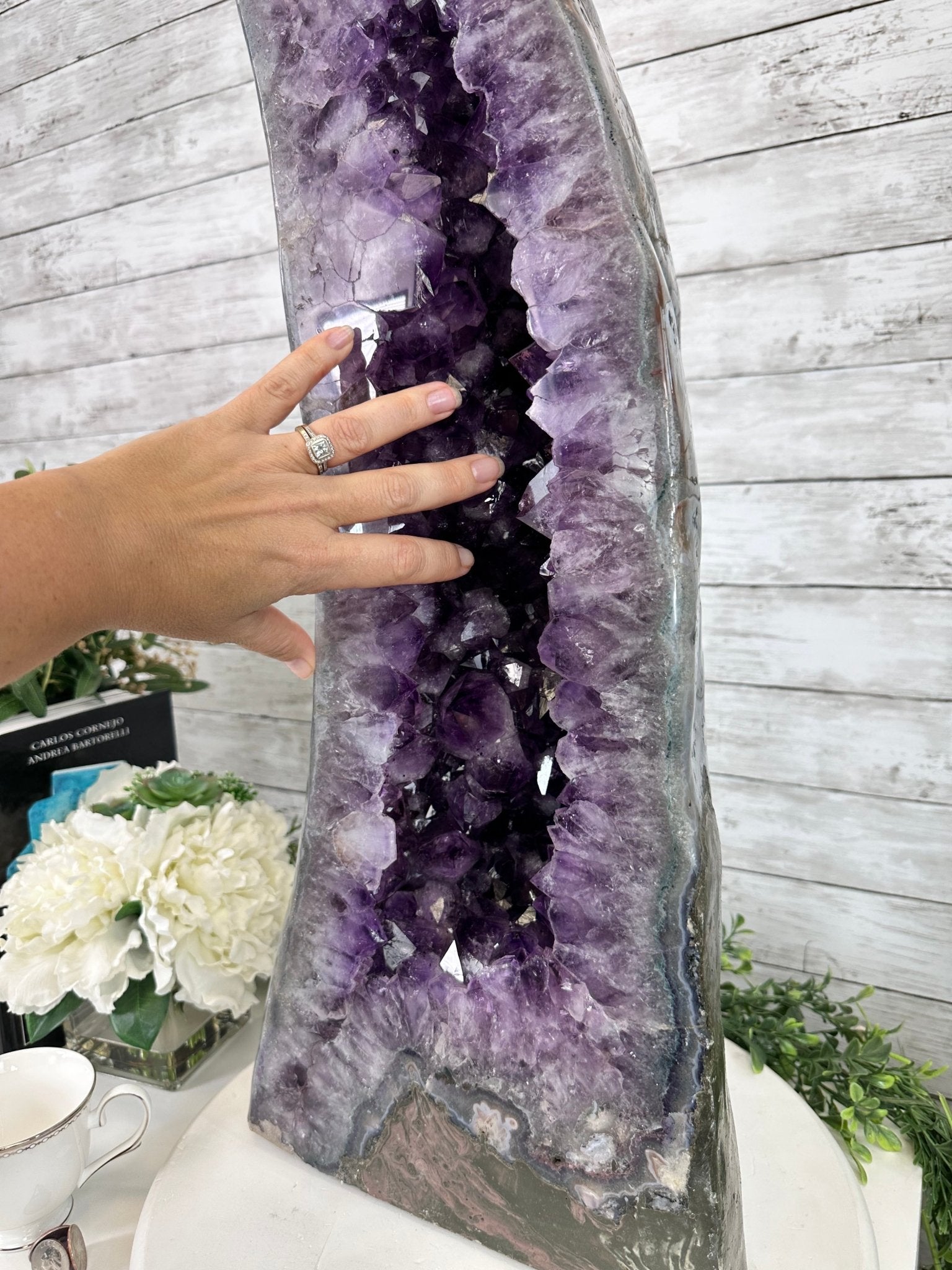 Extra Quality Polished Brazilian Amethyst Cathedral, 70.9 lbs & 28.7" tall Model #5602-0177 by Brazil Gems - Brazil GemsBrazil GemsExtra Quality Polished Brazilian Amethyst Cathedral, 70.9 lbs & 28.7" tall Model #5602-0177 by Brazil GemsPolished Cathedrals5602-0177