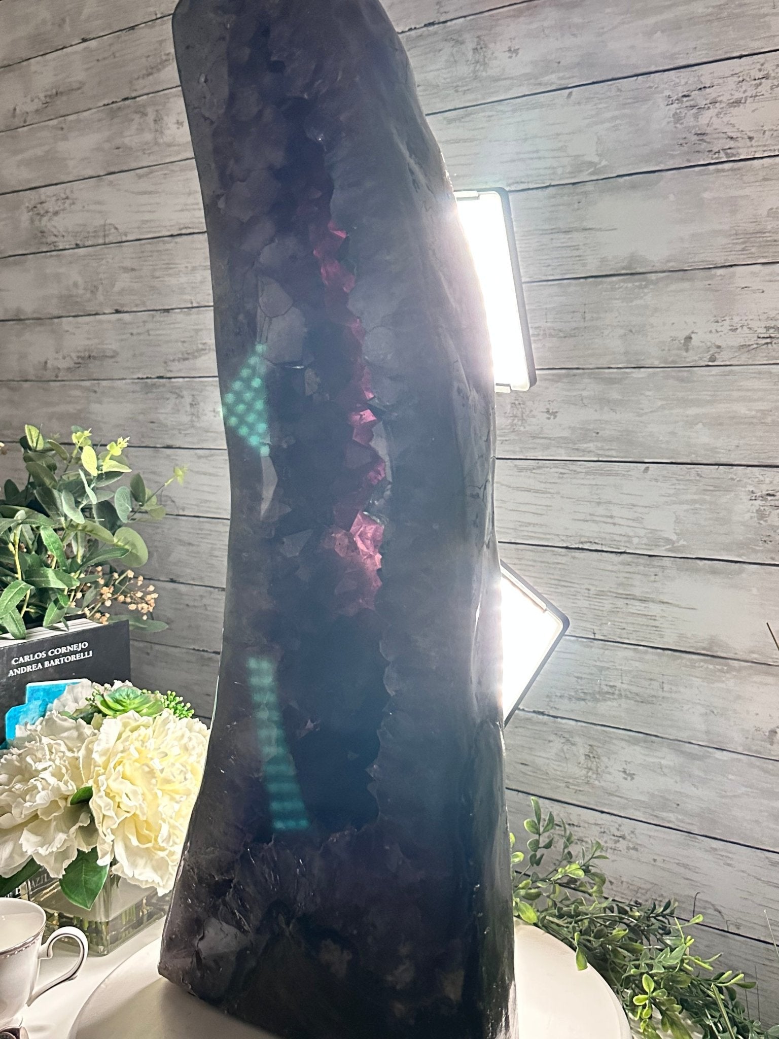 Extra Quality Polished Brazilian Amethyst Cathedral, 70.9 lbs & 28.7" tall Model #5602-0177 by Brazil Gems - Brazil GemsBrazil GemsExtra Quality Polished Brazilian Amethyst Cathedral, 70.9 lbs & 28.7" tall Model #5602-0177 by Brazil GemsPolished Cathedrals5602-0177