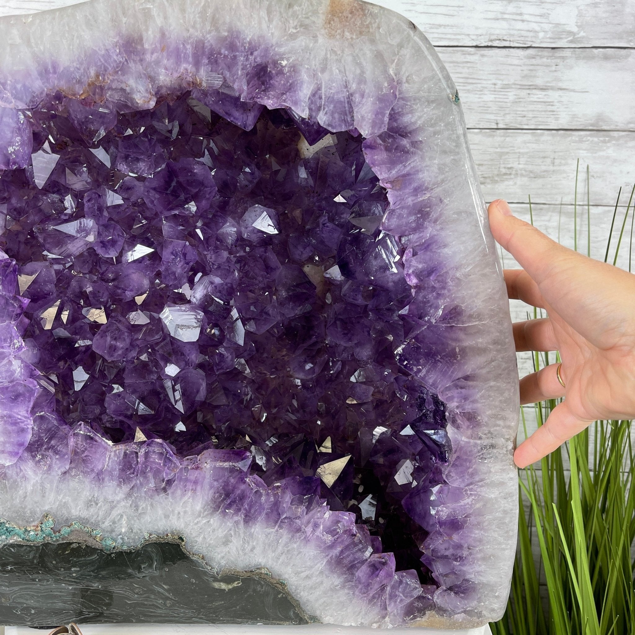 Extra Quality Polished Brazilian Amethyst Cathedral, 76.7 lbs & 16.75" tall Model #5602-0103 by Brazil Gems - Brazil GemsBrazil GemsExtra Quality Polished Brazilian Amethyst Cathedral, 76.7 lbs & 16.75" tall Model #5602-0103 by Brazil GemsPolished Cathedrals5602-0103