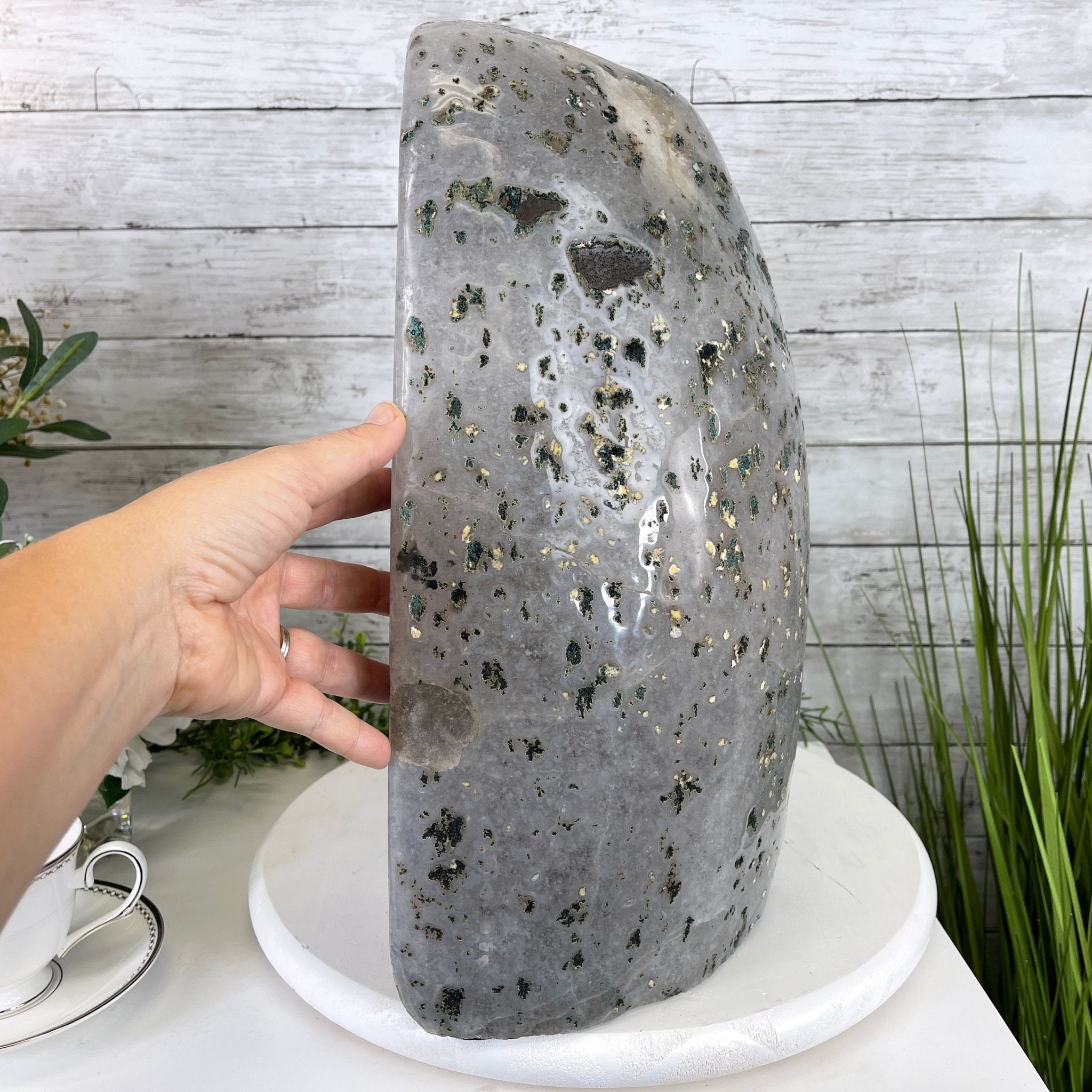 Extra Quality Polished Brazilian Amethyst Cathedral, 76.7 lbs & 16.75" tall Model #5602-0103 by Brazil Gems - Brazil GemsBrazil GemsExtra Quality Polished Brazilian Amethyst Cathedral, 76.7 lbs & 16.75" tall Model #5602-0103 by Brazil GemsPolished Cathedrals5602-0103