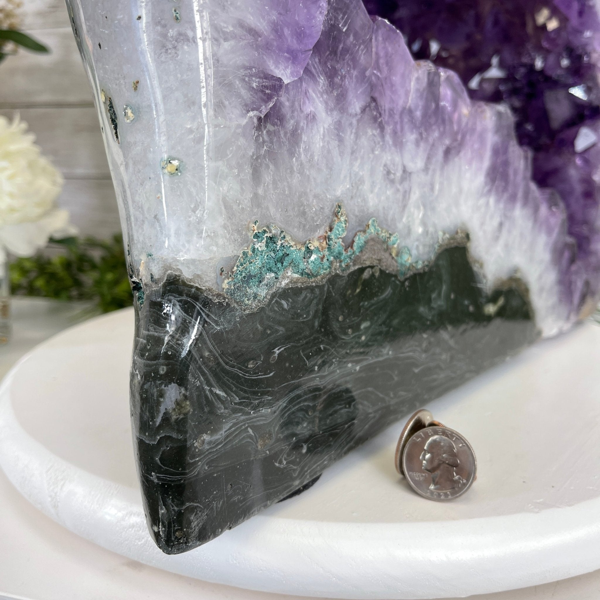 Extra Quality Polished Brazilian Amethyst Cathedral, 76.7 lbs & 16.75" tall Model #5602-0103 by Brazil Gems - Brazil GemsBrazil GemsExtra Quality Polished Brazilian Amethyst Cathedral, 76.7 lbs & 16.75" tall Model #5602-0103 by Brazil GemsPolished Cathedrals5602-0103