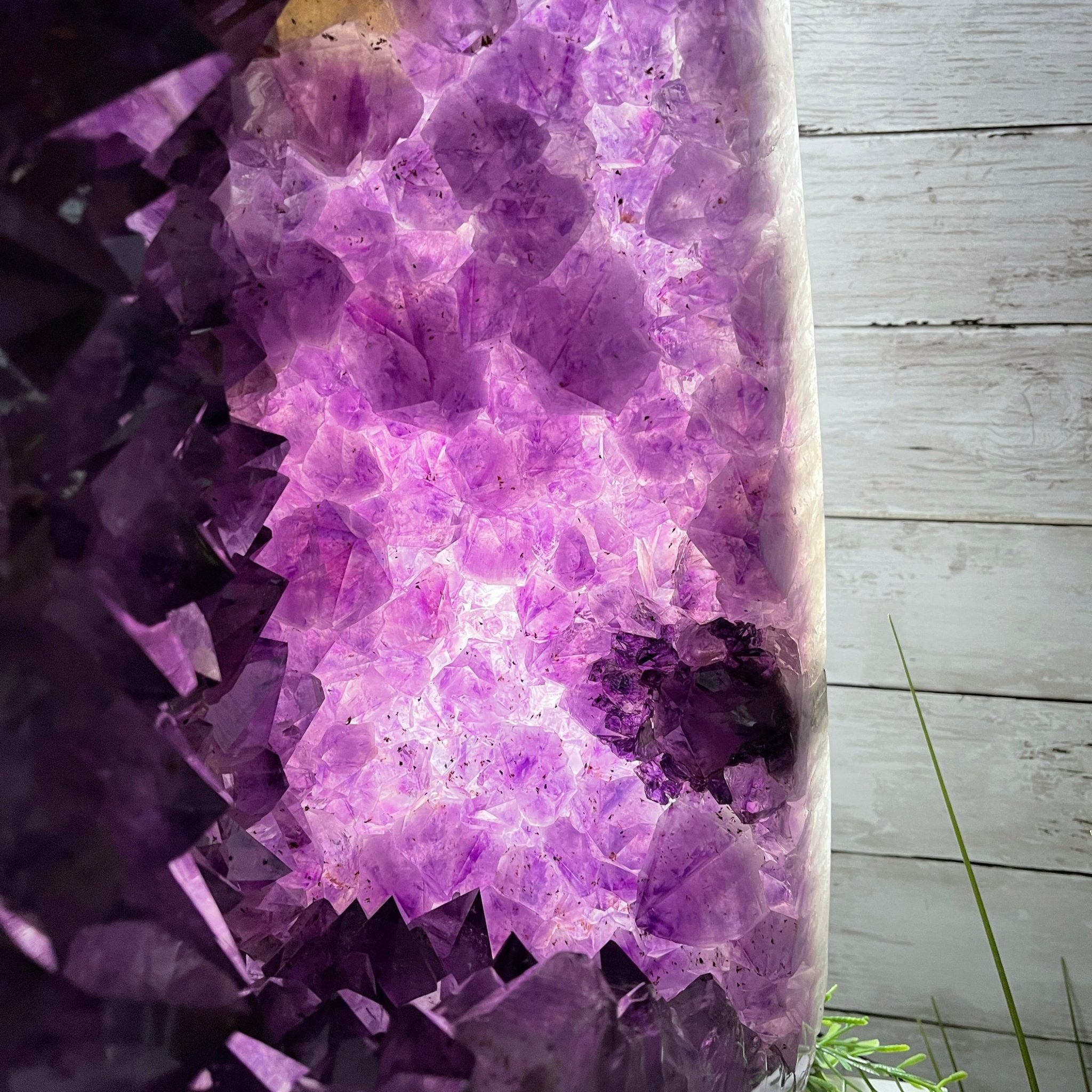 Extra Quality Polished Brazilian Amethyst Cathedral, 76.7 lbs & 16.75" tall Model #5602-0103 by Brazil Gems - Brazil GemsBrazil GemsExtra Quality Polished Brazilian Amethyst Cathedral, 76.7 lbs & 16.75" tall Model #5602-0103 by Brazil GemsPolished Cathedrals5602-0103