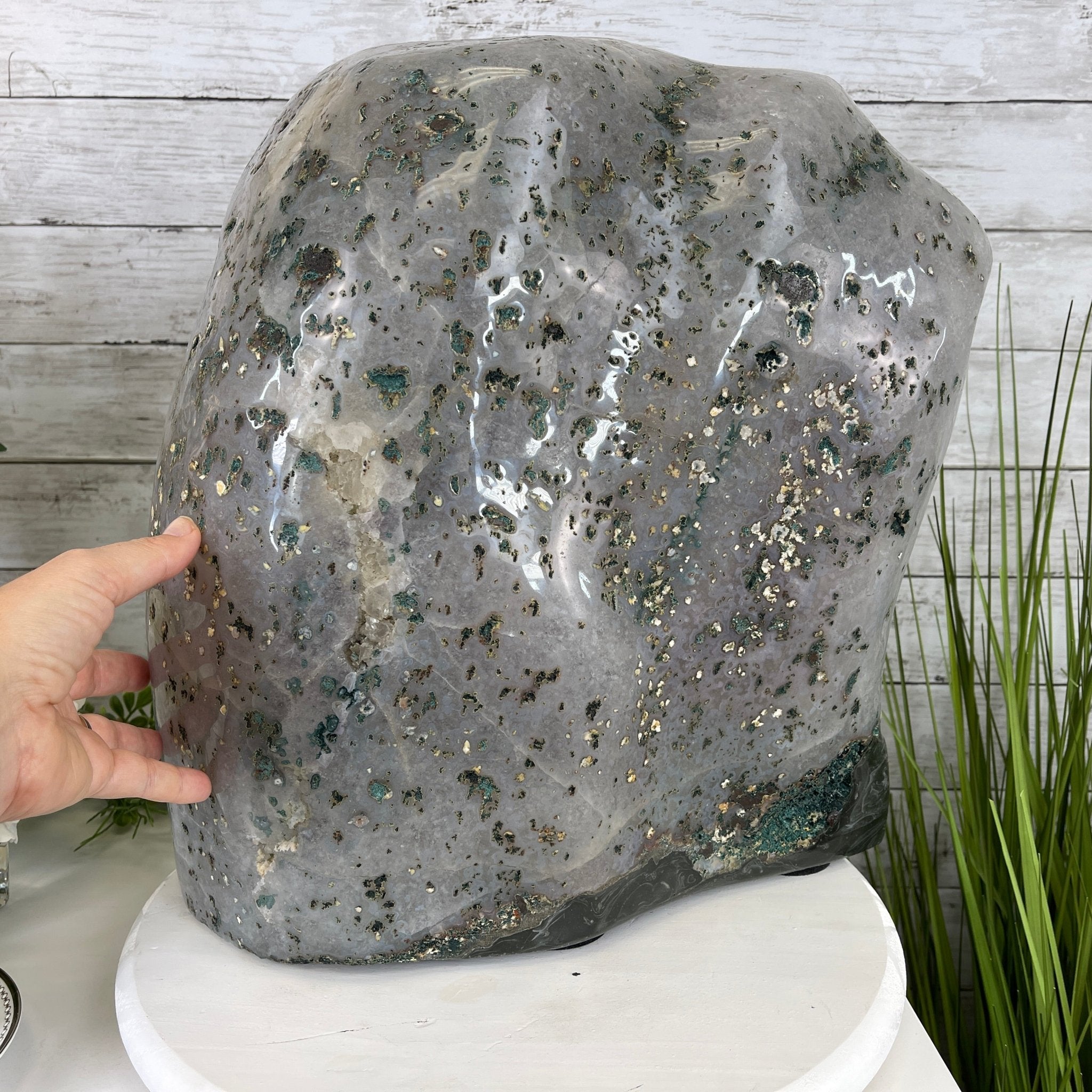 Extra Quality Polished Brazilian Amethyst Cathedral, 76.7 lbs & 16.75" tall Model #5602-0103 by Brazil Gems - Brazil GemsBrazil GemsExtra Quality Polished Brazilian Amethyst Cathedral, 76.7 lbs & 16.75" tall Model #5602-0103 by Brazil GemsPolished Cathedrals5602-0103