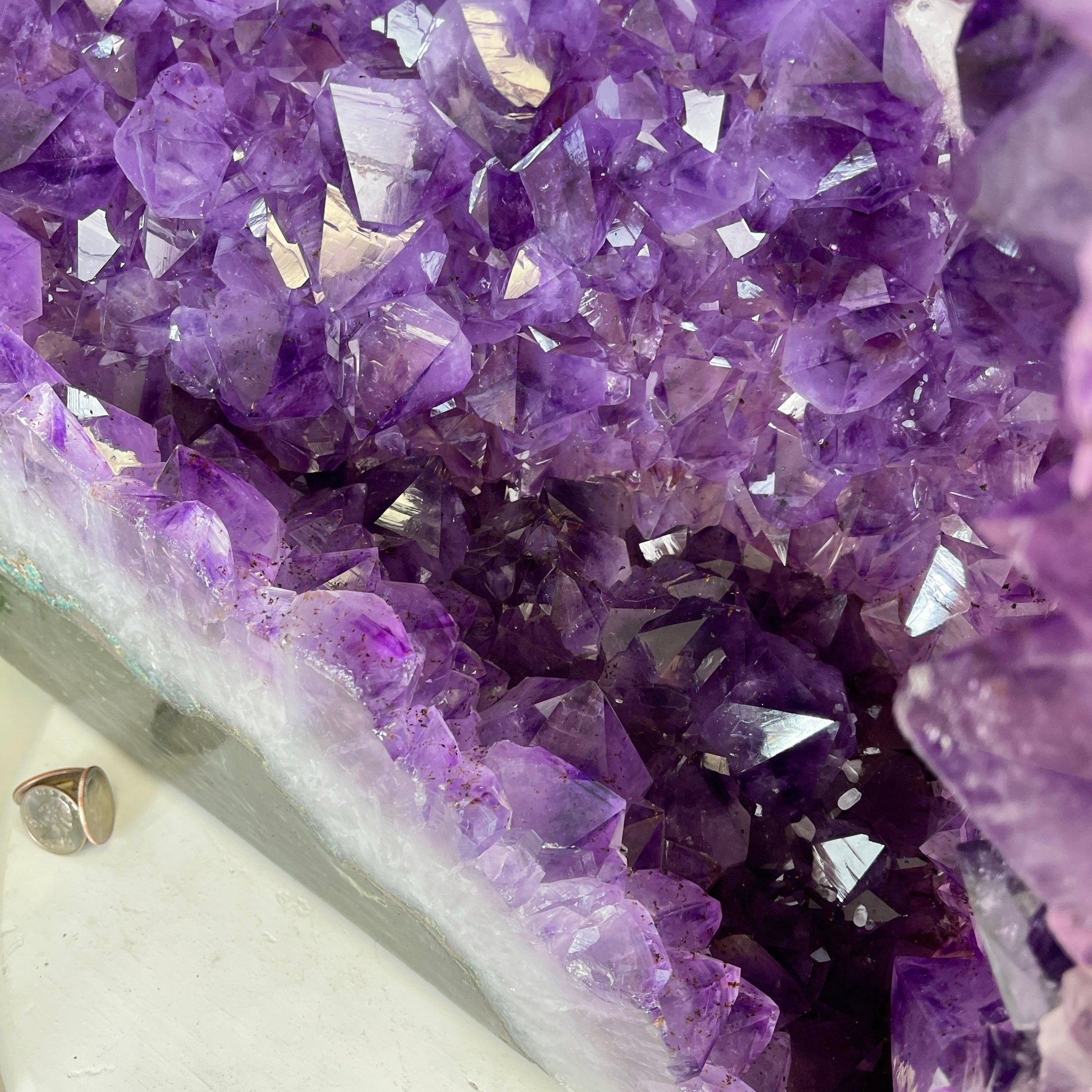 Extra Quality Polished Brazilian Amethyst Cathedral, 76.7 lbs & 16.75" tall Model #5602-0103 by Brazil Gems - Brazil GemsBrazil GemsExtra Quality Polished Brazilian Amethyst Cathedral, 76.7 lbs & 16.75" tall Model #5602-0103 by Brazil GemsPolished Cathedrals5602-0103