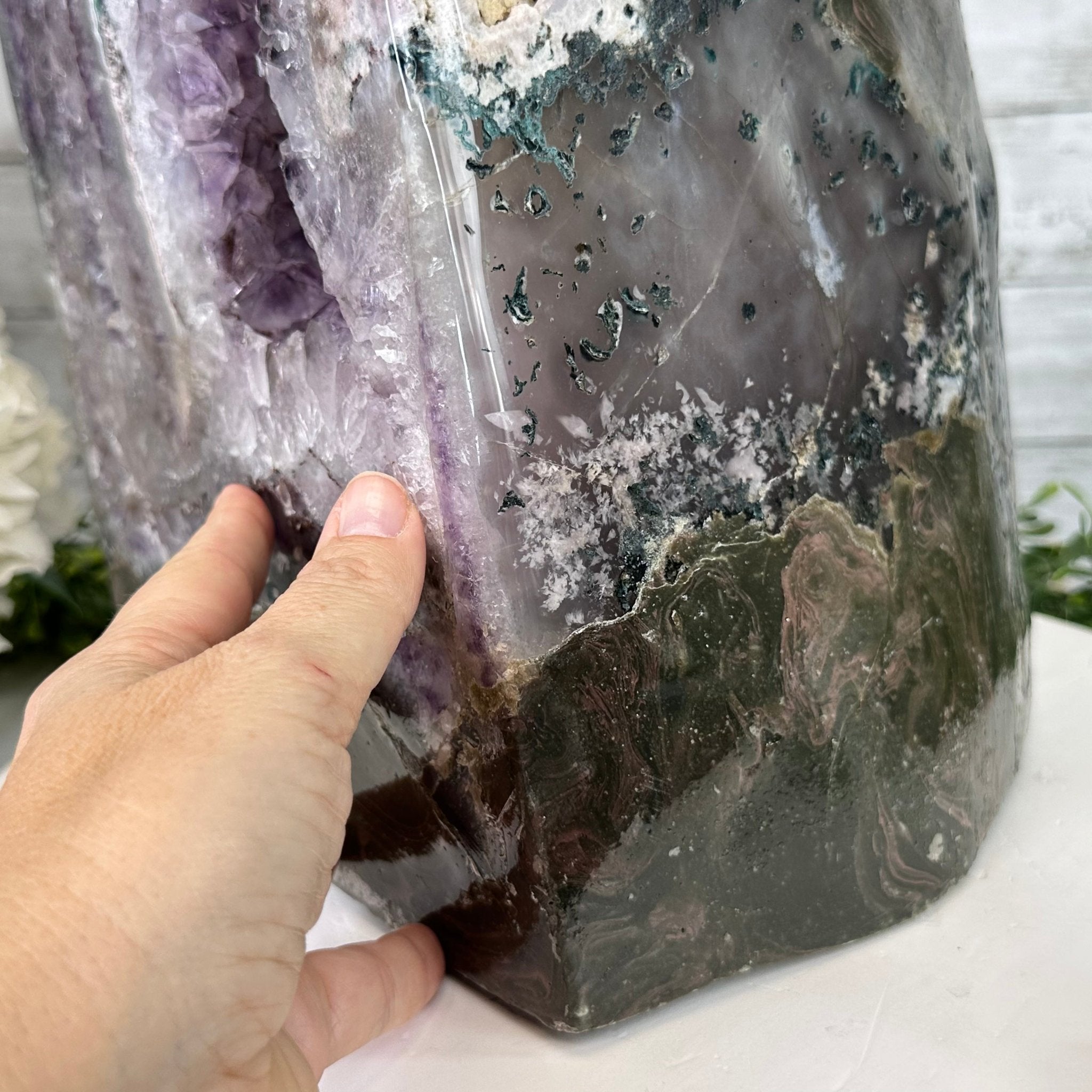 Extra Quality Polished Brazilian Amethyst Cathedral, 78.6 lbs & 24.5" tall Model #5602-0178 by Brazil Gems - Brazil GemsBrazil GemsExtra Quality Polished Brazilian Amethyst Cathedral, 78.6 lbs & 24.5" tall Model #5602-0178 by Brazil GemsPolished Cathedrals5602-0178