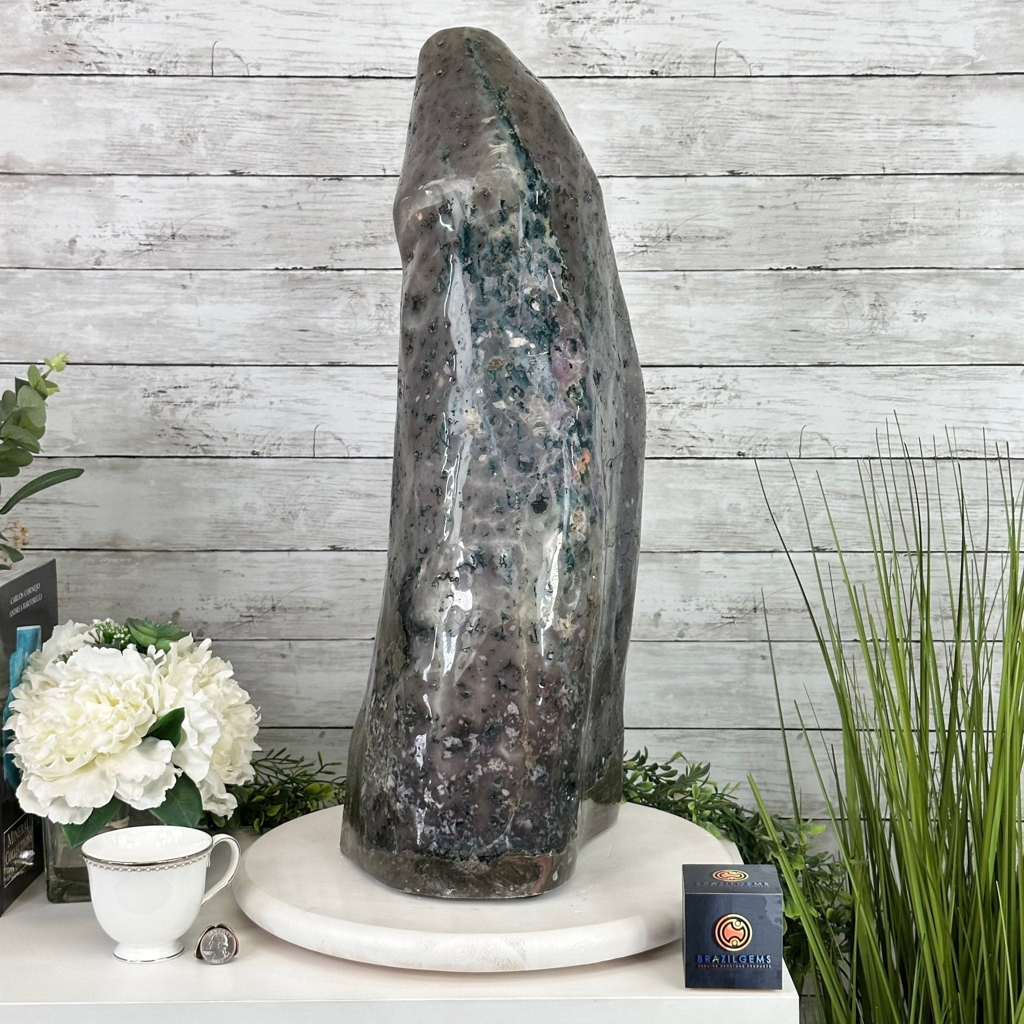 Extra Quality Polished Brazilian Amethyst Cathedral, 78.6 lbs & 24.5" tall Model #5602-0178 by Brazil Gems - Brazil GemsBrazil GemsExtra Quality Polished Brazilian Amethyst Cathedral, 78.6 lbs & 24.5" tall Model #5602-0178 by Brazil GemsPolished Cathedrals5602-0178