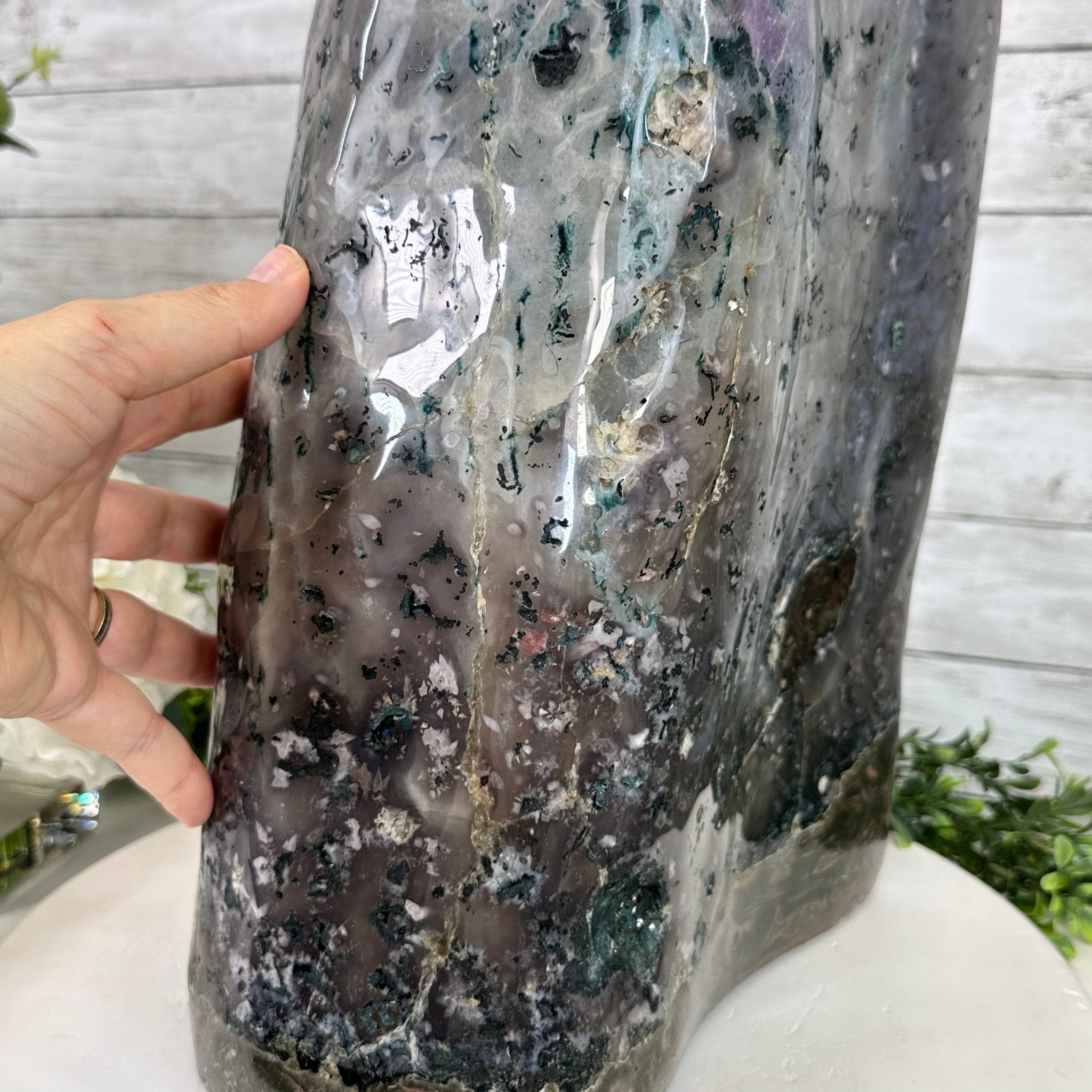 Extra Quality Polished Brazilian Amethyst Cathedral, 78.6 lbs & 24.5" tall Model #5602-0178 by Brazil Gems - Brazil GemsBrazil GemsExtra Quality Polished Brazilian Amethyst Cathedral, 78.6 lbs & 24.5" tall Model #5602-0178 by Brazil GemsPolished Cathedrals5602-0178