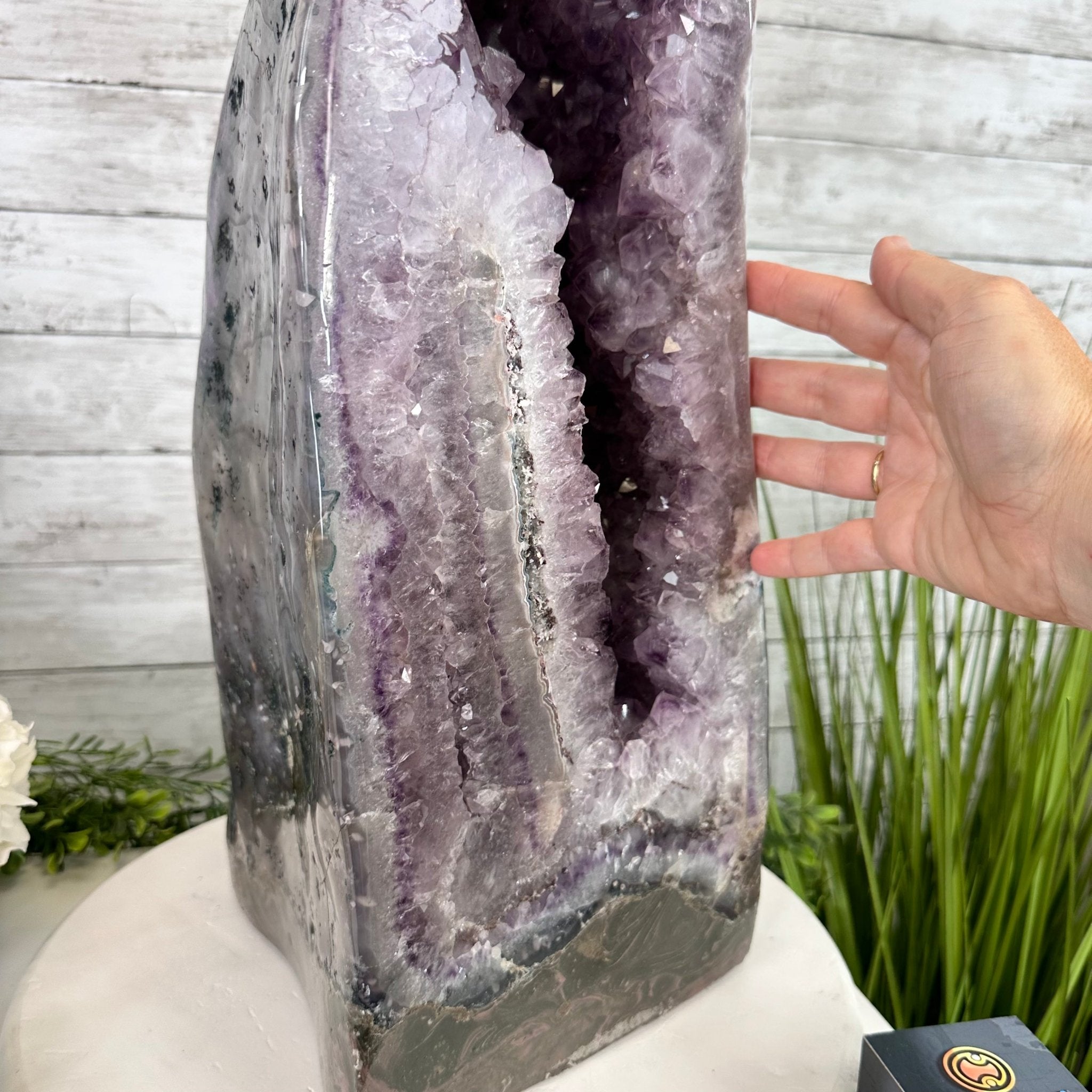Extra Quality Polished Brazilian Amethyst Cathedral, 78.6 lbs & 24.5" tall Model #5602-0178 by Brazil Gems - Brazil GemsBrazil GemsExtra Quality Polished Brazilian Amethyst Cathedral, 78.6 lbs & 24.5" tall Model #5602-0178 by Brazil GemsPolished Cathedrals5602-0178