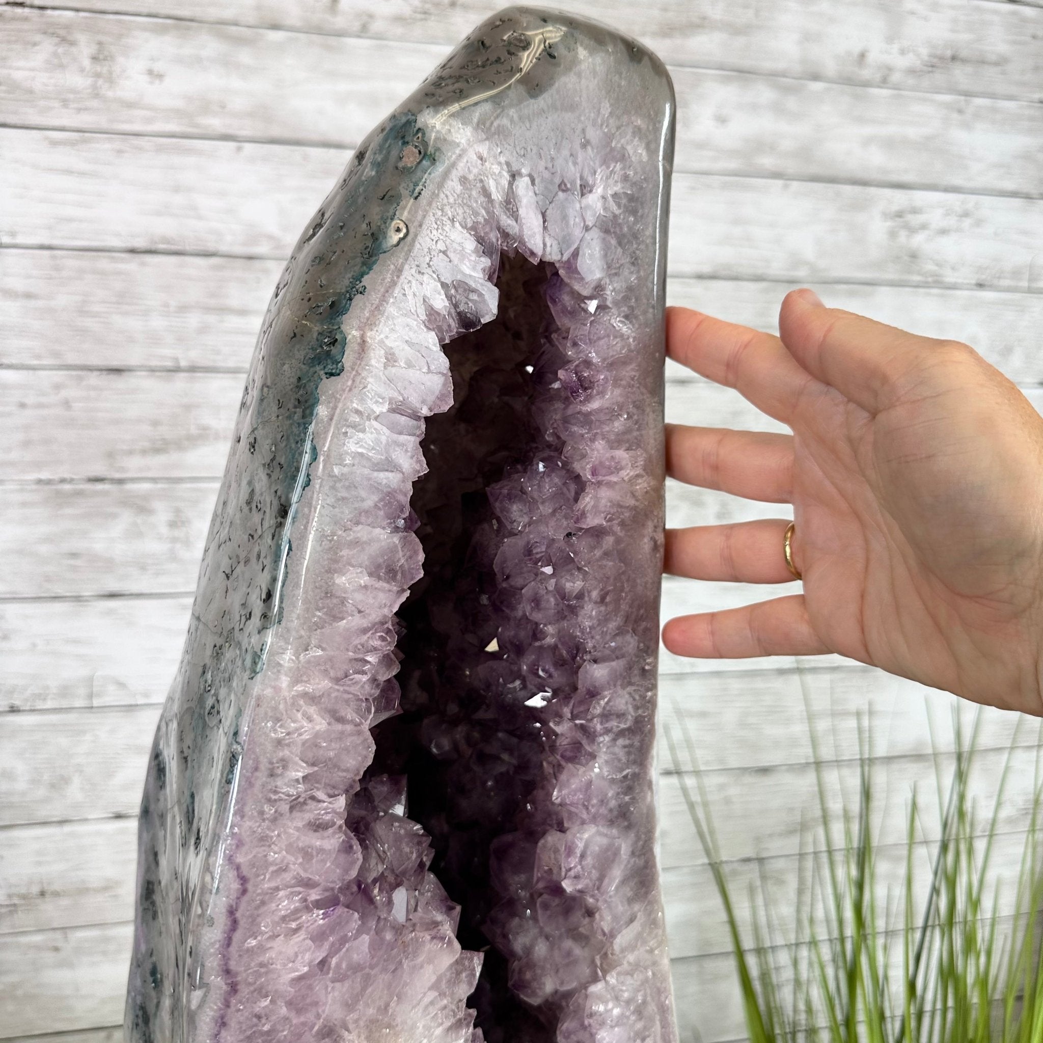 Extra Quality Polished Brazilian Amethyst Cathedral, 78.6 lbs & 24.5" tall Model #5602-0178 by Brazil Gems - Brazil GemsBrazil GemsExtra Quality Polished Brazilian Amethyst Cathedral, 78.6 lbs & 24.5" tall Model #5602-0178 by Brazil GemsPolished Cathedrals5602-0178
