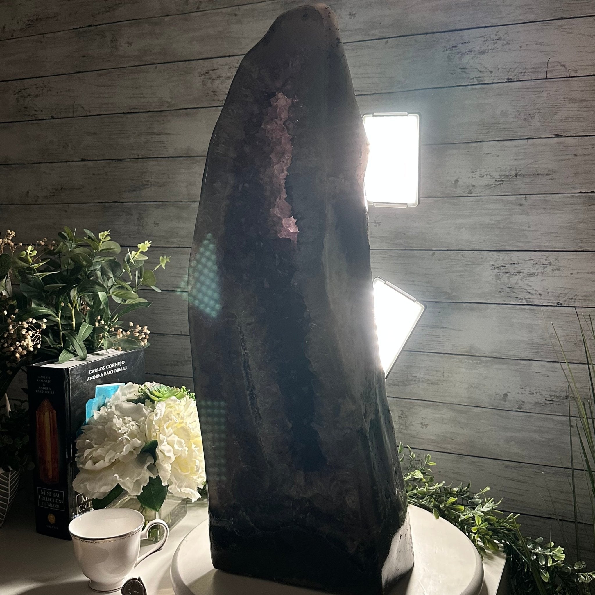 Extra Quality Polished Brazilian Amethyst Cathedral, 78.6 lbs & 24.5" tall Model #5602-0178 by Brazil Gems - Brazil GemsBrazil GemsExtra Quality Polished Brazilian Amethyst Cathedral, 78.6 lbs & 24.5" tall Model #5602-0178 by Brazil GemsPolished Cathedrals5602-0178