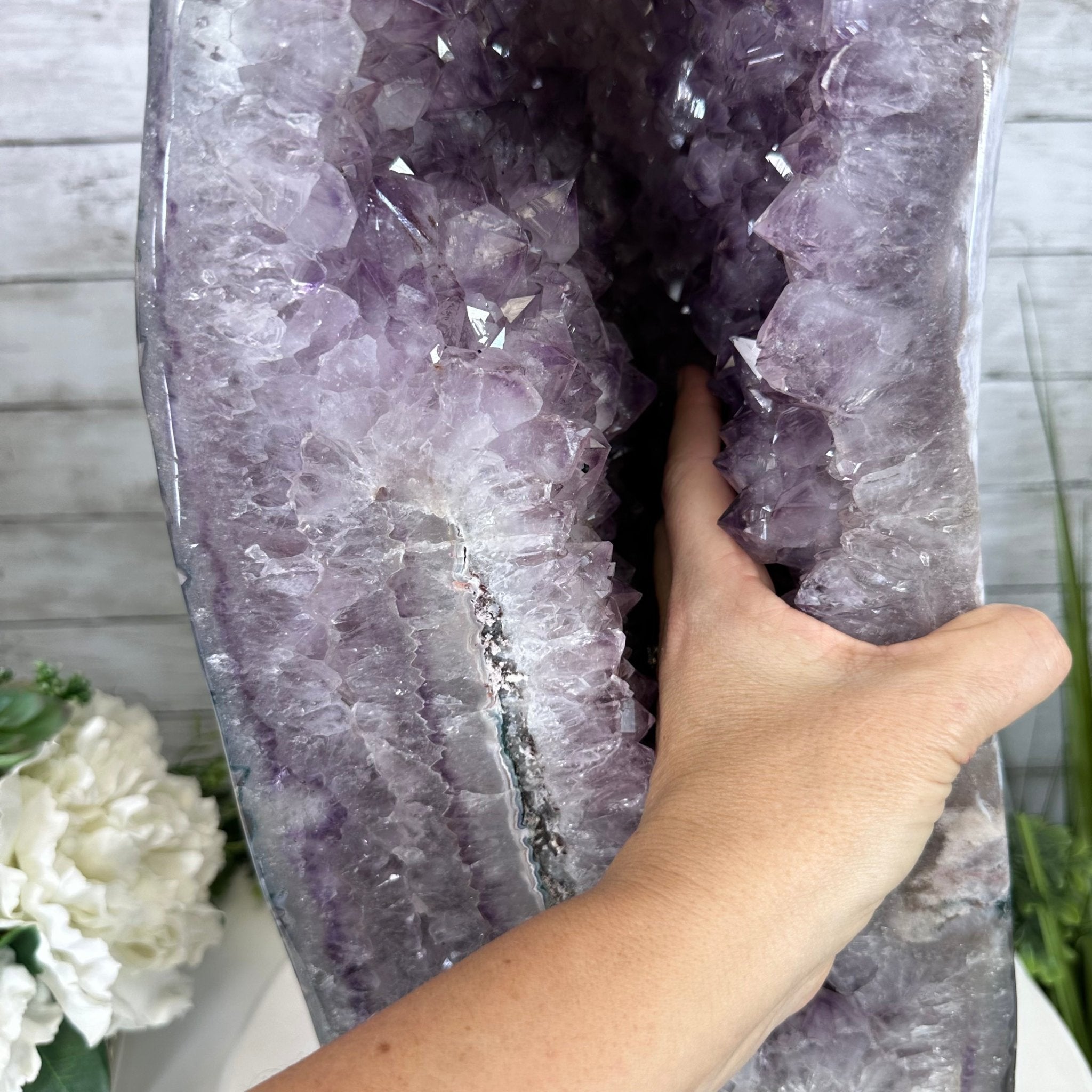 Extra Quality Polished Brazilian Amethyst Cathedral, 78.6 lbs & 24.5" tall Model #5602-0178 by Brazil Gems - Brazil GemsBrazil GemsExtra Quality Polished Brazilian Amethyst Cathedral, 78.6 lbs & 24.5" tall Model #5602-0178 by Brazil GemsPolished Cathedrals5602-0178