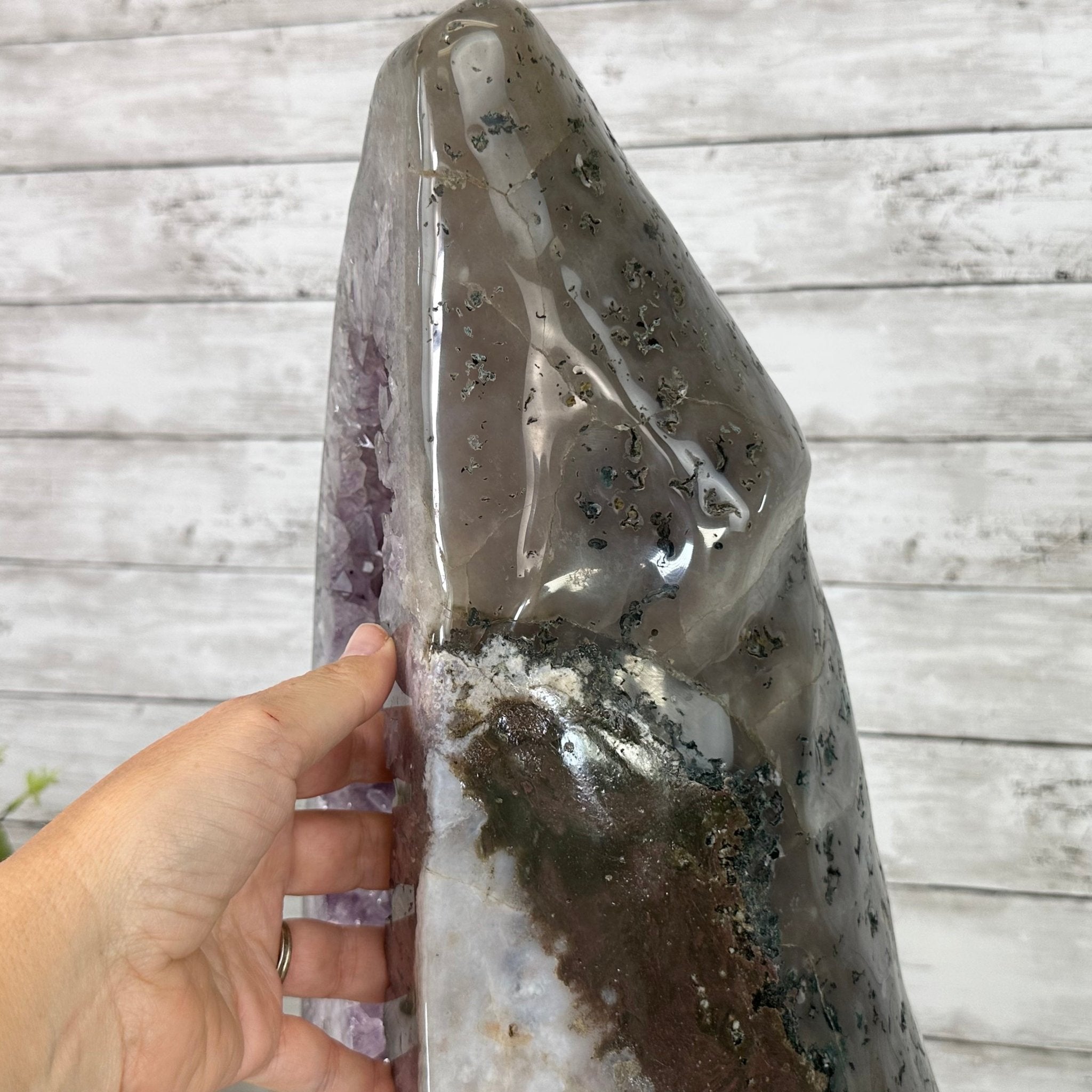 Extra Quality Polished Brazilian Amethyst Cathedral, 78.6 lbs & 24.5" tall Model #5602-0178 by Brazil Gems - Brazil GemsBrazil GemsExtra Quality Polished Brazilian Amethyst Cathedral, 78.6 lbs & 24.5" tall Model #5602-0178 by Brazil GemsPolished Cathedrals5602-0178