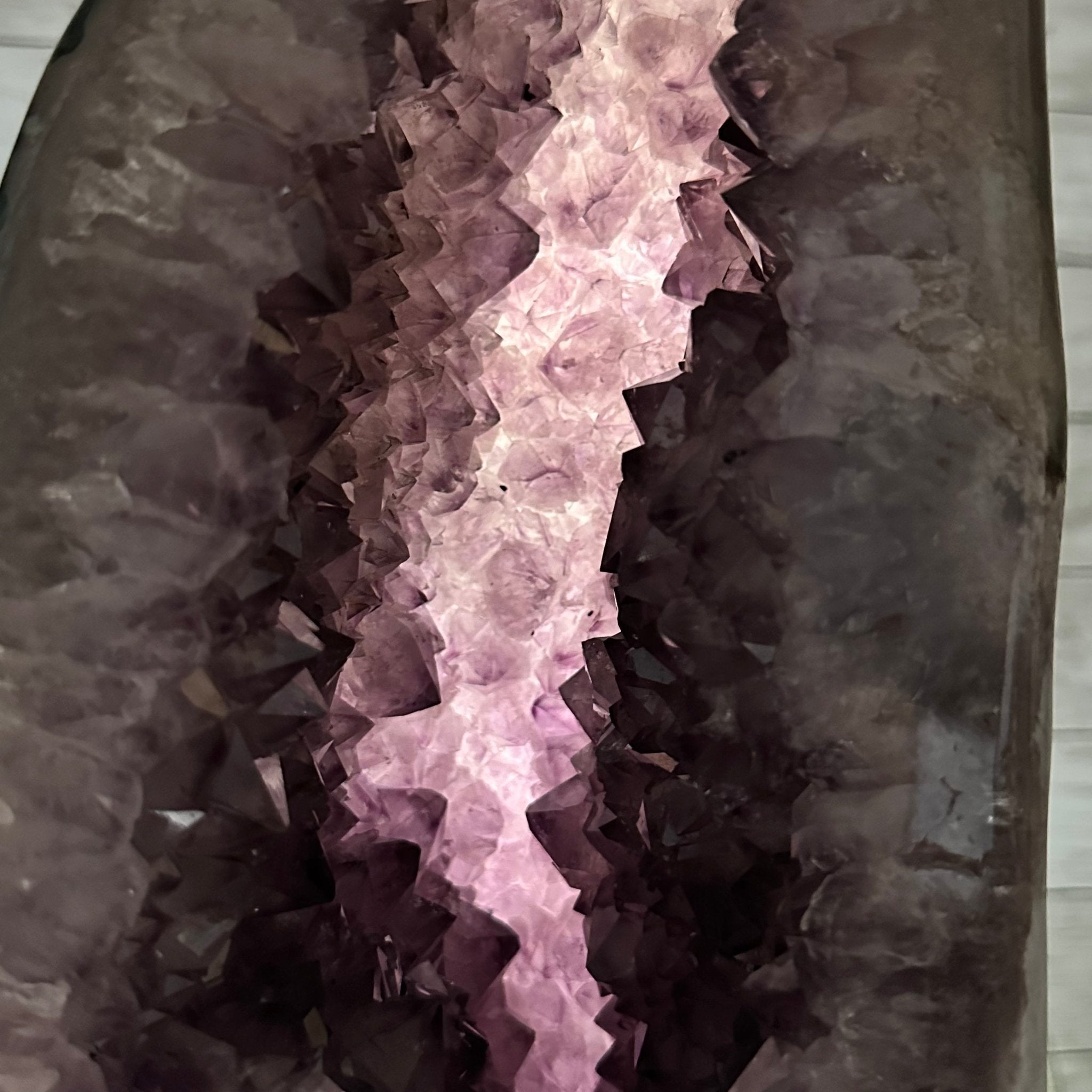 Extra Quality Polished Brazilian Amethyst Cathedral, 78.6 lbs & 24.5" tall Model #5602-0178 by Brazil Gems - Brazil GemsBrazil GemsExtra Quality Polished Brazilian Amethyst Cathedral, 78.6 lbs & 24.5" tall Model #5602-0178 by Brazil GemsPolished Cathedrals5602-0178