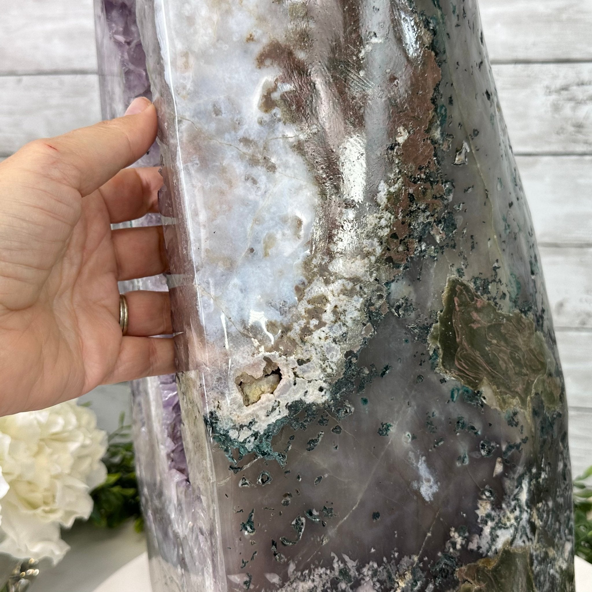 Extra Quality Polished Brazilian Amethyst Cathedral, 78.6 lbs & 24.5" tall Model #5602-0178 by Brazil Gems - Brazil GemsBrazil GemsExtra Quality Polished Brazilian Amethyst Cathedral, 78.6 lbs & 24.5" tall Model #5602-0178 by Brazil GemsPolished Cathedrals5602-0178