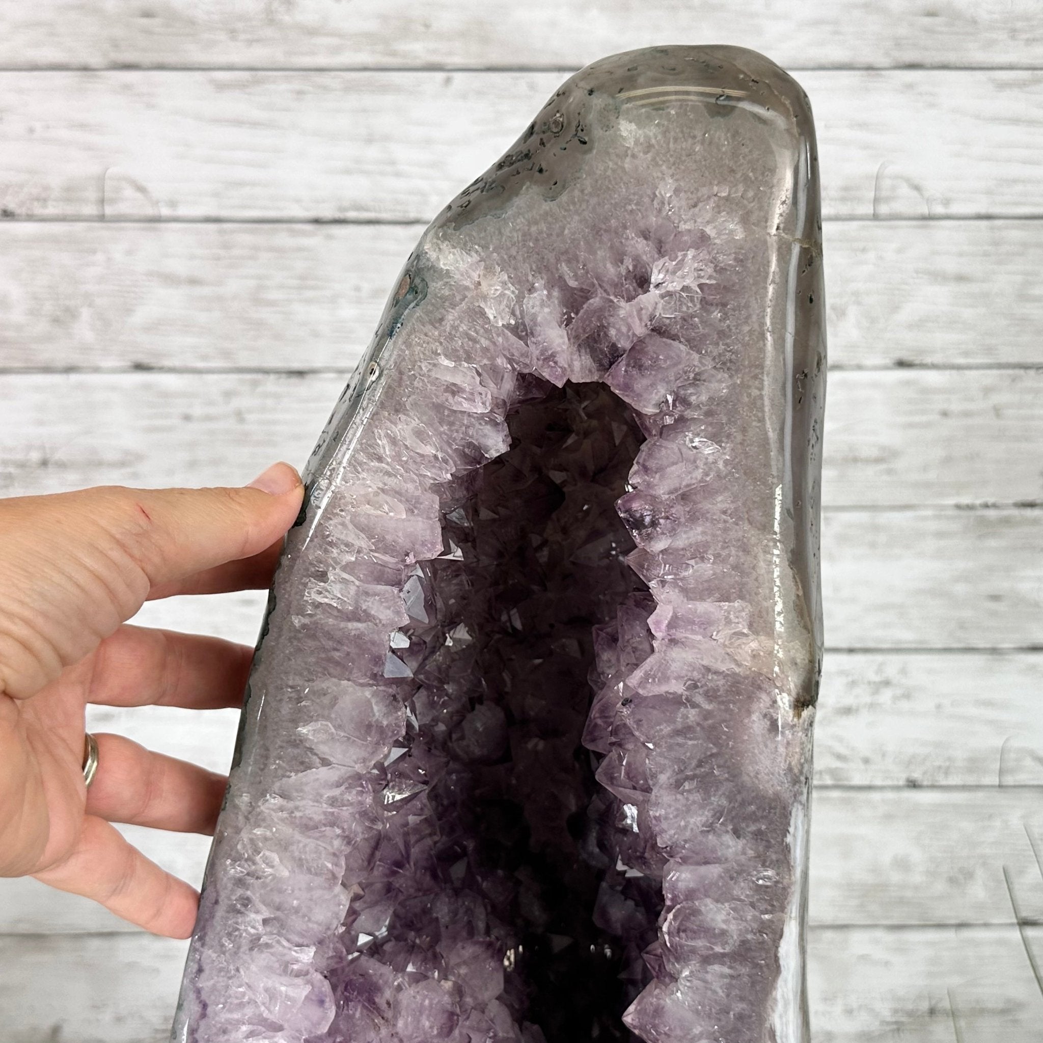 Extra Quality Polished Brazilian Amethyst Cathedral, 78.6 lbs & 24.5" tall Model #5602-0178 by Brazil Gems - Brazil GemsBrazil GemsExtra Quality Polished Brazilian Amethyst Cathedral, 78.6 lbs & 24.5" tall Model #5602-0178 by Brazil GemsPolished Cathedrals5602-0178