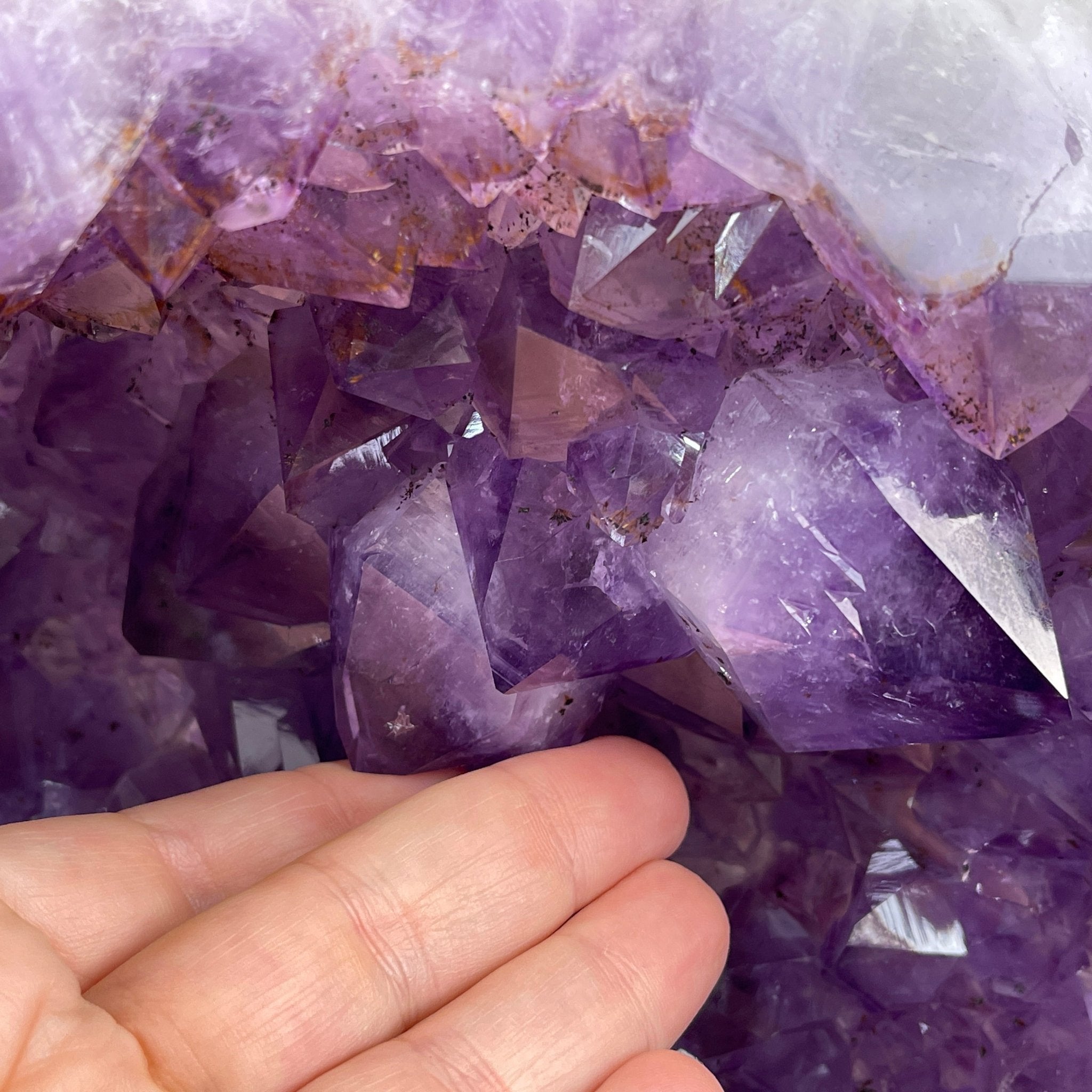 Extra Quality Polished Brazilian Amethyst Cathedral, 80.9 lbs & 15.5" tall Model #5602-0105 by Brazil Gems - Brazil GemsBrazil GemsExtra Quality Polished Brazilian Amethyst Cathedral, 80.9 lbs & 15.5" tall Model #5602-0105 by Brazil GemsPolished Cathedrals5602-0105