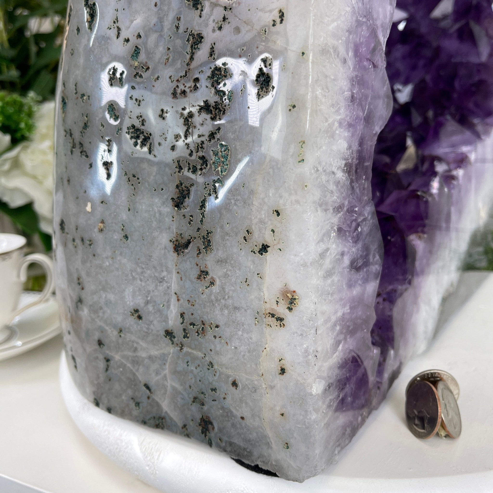 Extra Quality Polished Brazilian Amethyst Cathedral, 80.9 lbs & 15.5" tall Model #5602-0105 by Brazil Gems - Brazil GemsBrazil GemsExtra Quality Polished Brazilian Amethyst Cathedral, 80.9 lbs & 15.5" tall Model #5602-0105 by Brazil GemsPolished Cathedrals5602-0105