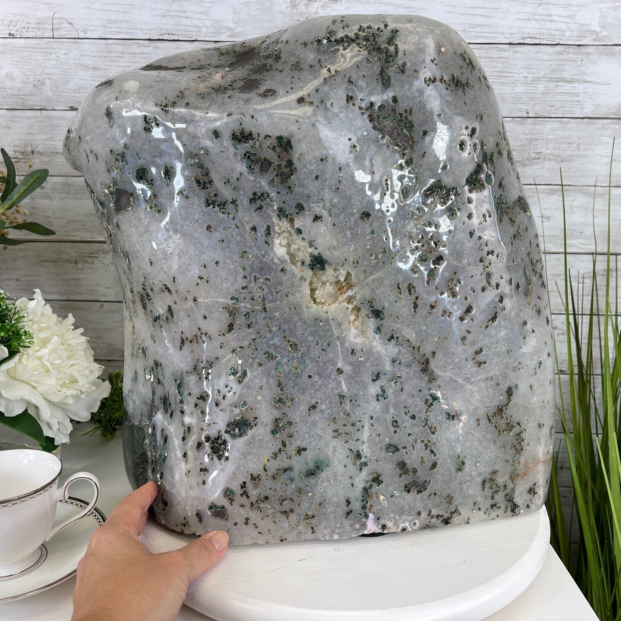 Extra Quality Polished Brazilian Amethyst Cathedral, 80.9 lbs & 15.5" tall Model #5602-0105 by Brazil Gems - Brazil GemsBrazil GemsExtra Quality Polished Brazilian Amethyst Cathedral, 80.9 lbs & 15.5" tall Model #5602-0105 by Brazil GemsPolished Cathedrals5602-0105