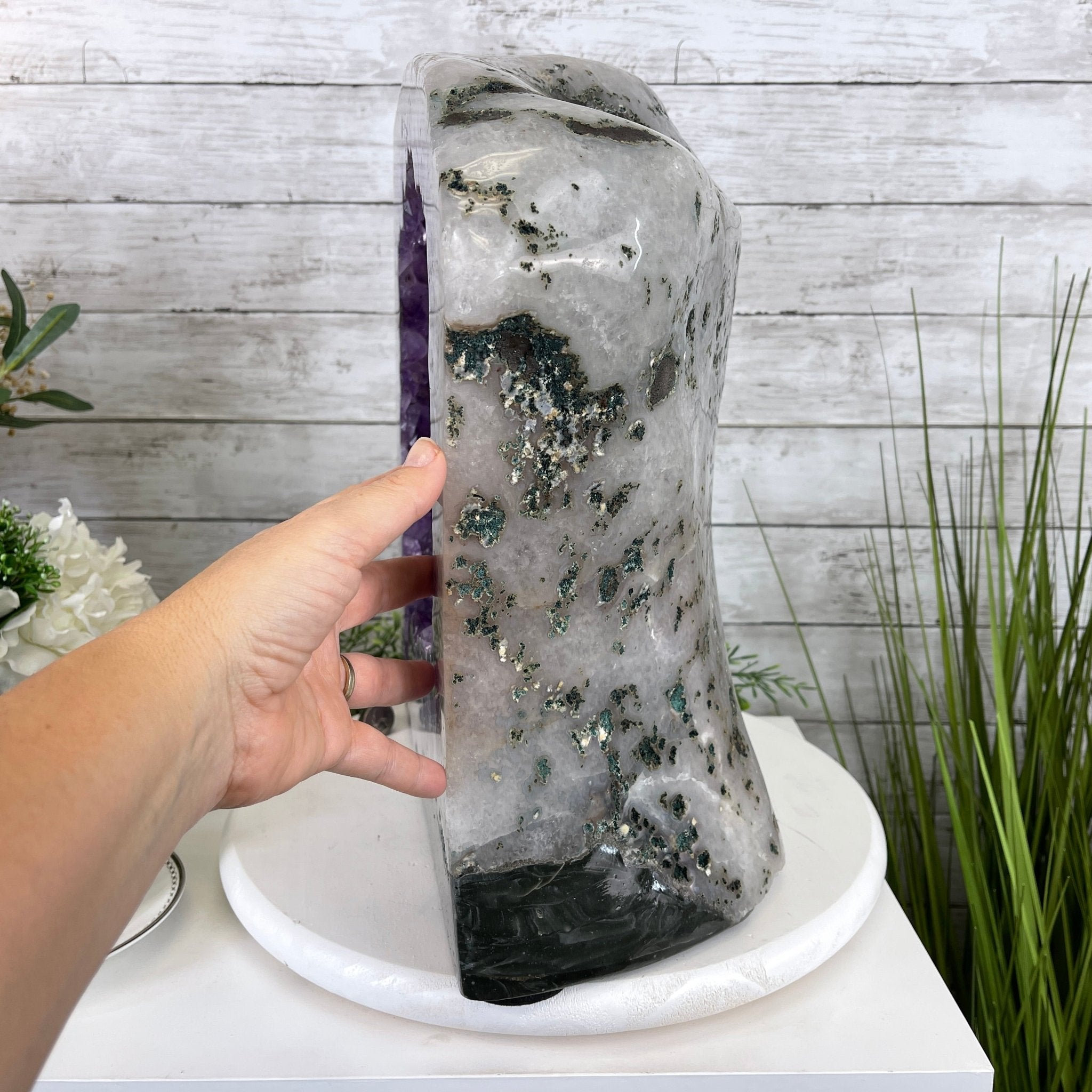 Extra Quality Polished Brazilian Amethyst Cathedral, 80.9 lbs & 15.5" tall Model #5602-0105 by Brazil Gems - Brazil GemsBrazil GemsExtra Quality Polished Brazilian Amethyst Cathedral, 80.9 lbs & 15.5" tall Model #5602-0105 by Brazil GemsPolished Cathedrals5602-0105