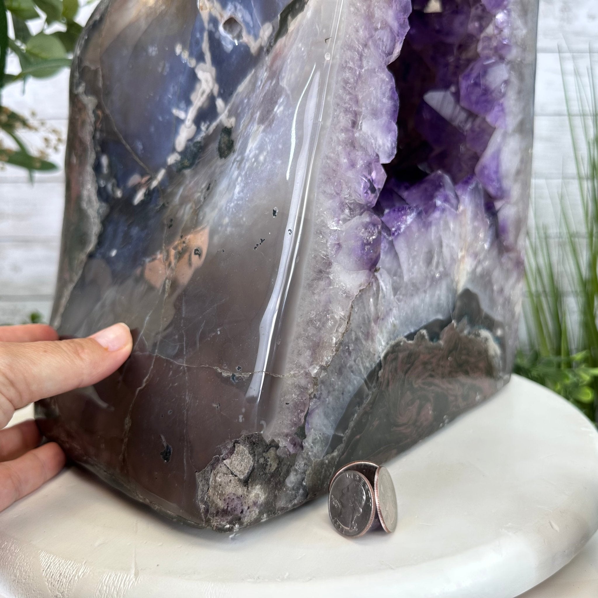 Extra Quality Polished Brazilian Amethyst Cathedral, 82.5 lbs & 23.6" tall Model #5602-0027 by Brazil Gems - Brazil GemsBrazil GemsExtra Quality Polished Brazilian Amethyst Cathedral, 82.5 lbs & 23.6" tall Model #5602-0027 by Brazil GemsPolished Cathedrals5602-0027