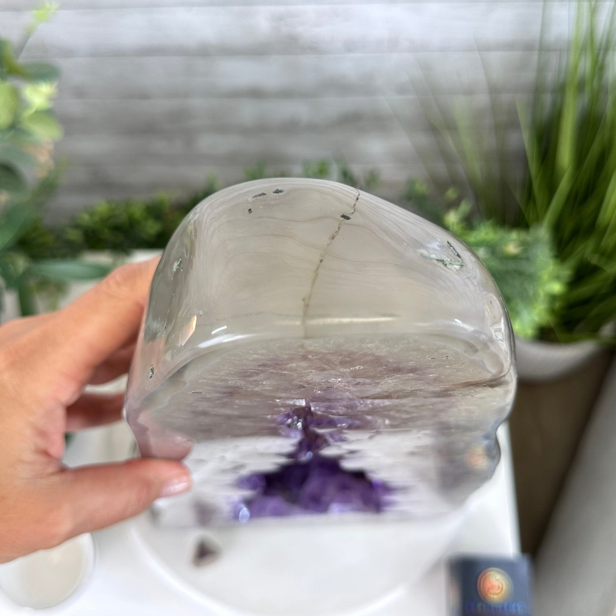 Extra Quality Polished Brazilian Amethyst Cathedral, 82.5 lbs & 23.6" tall Model #5602-0027 by Brazil Gems - Brazil GemsBrazil GemsExtra Quality Polished Brazilian Amethyst Cathedral, 82.5 lbs & 23.6" tall Model #5602-0027 by Brazil GemsPolished Cathedrals5602-0027