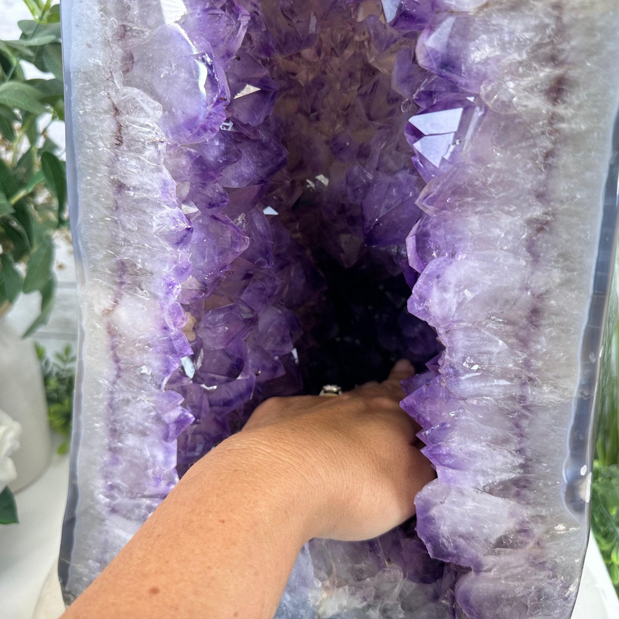 Extra Quality Polished Brazilian Amethyst Cathedral, 82.5 lbs & 23.6" tall Model #5602-0027 by Brazil Gems - Brazil GemsBrazil GemsExtra Quality Polished Brazilian Amethyst Cathedral, 82.5 lbs & 23.6" tall Model #5602-0027 by Brazil GemsPolished Cathedrals5602-0027