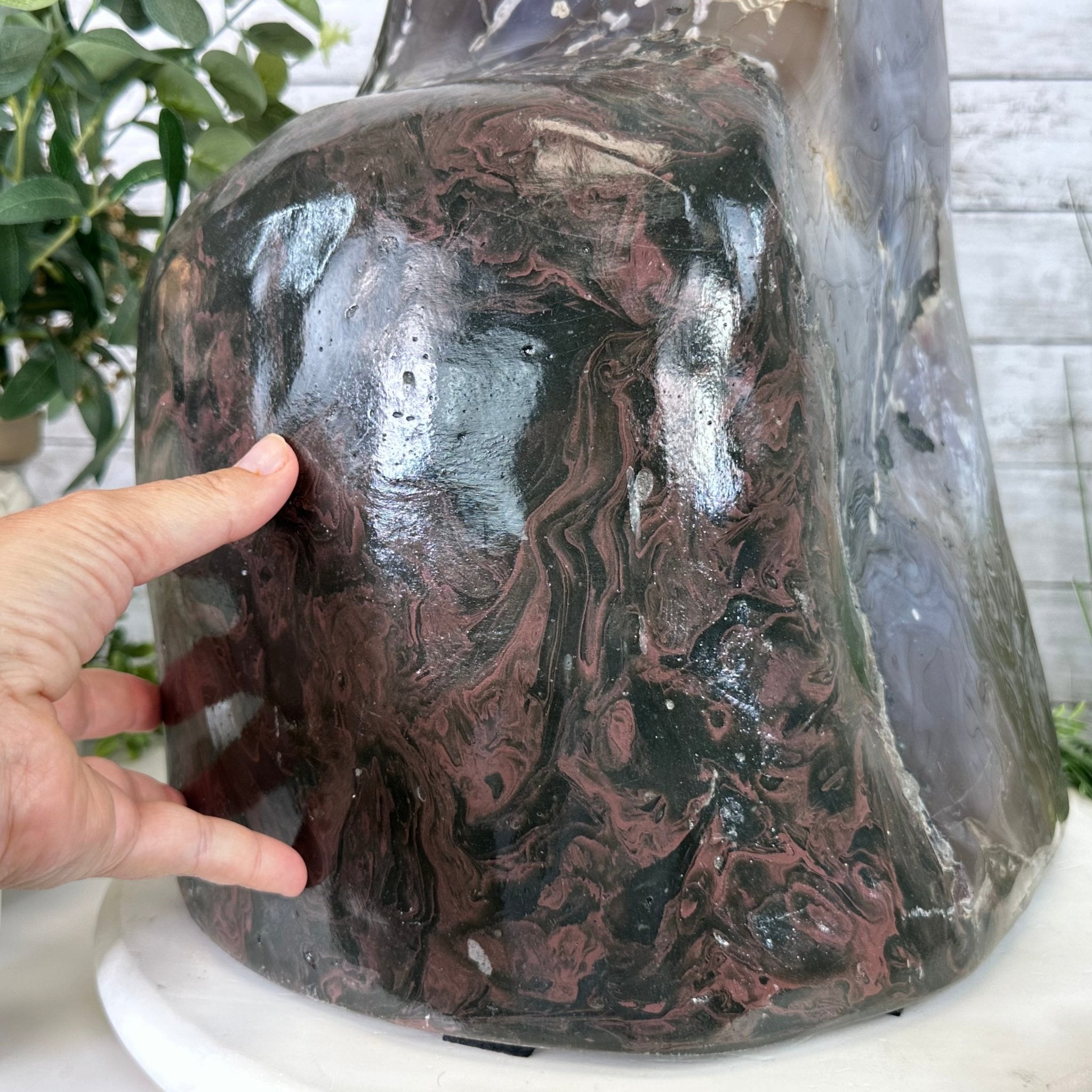 Extra Quality Polished Brazilian Amethyst Cathedral, 82.5 lbs & 23.6" tall Model #5602-0027 by Brazil Gems - Brazil GemsBrazil GemsExtra Quality Polished Brazilian Amethyst Cathedral, 82.5 lbs & 23.6" tall Model #5602-0027 by Brazil GemsPolished Cathedrals5602-0027