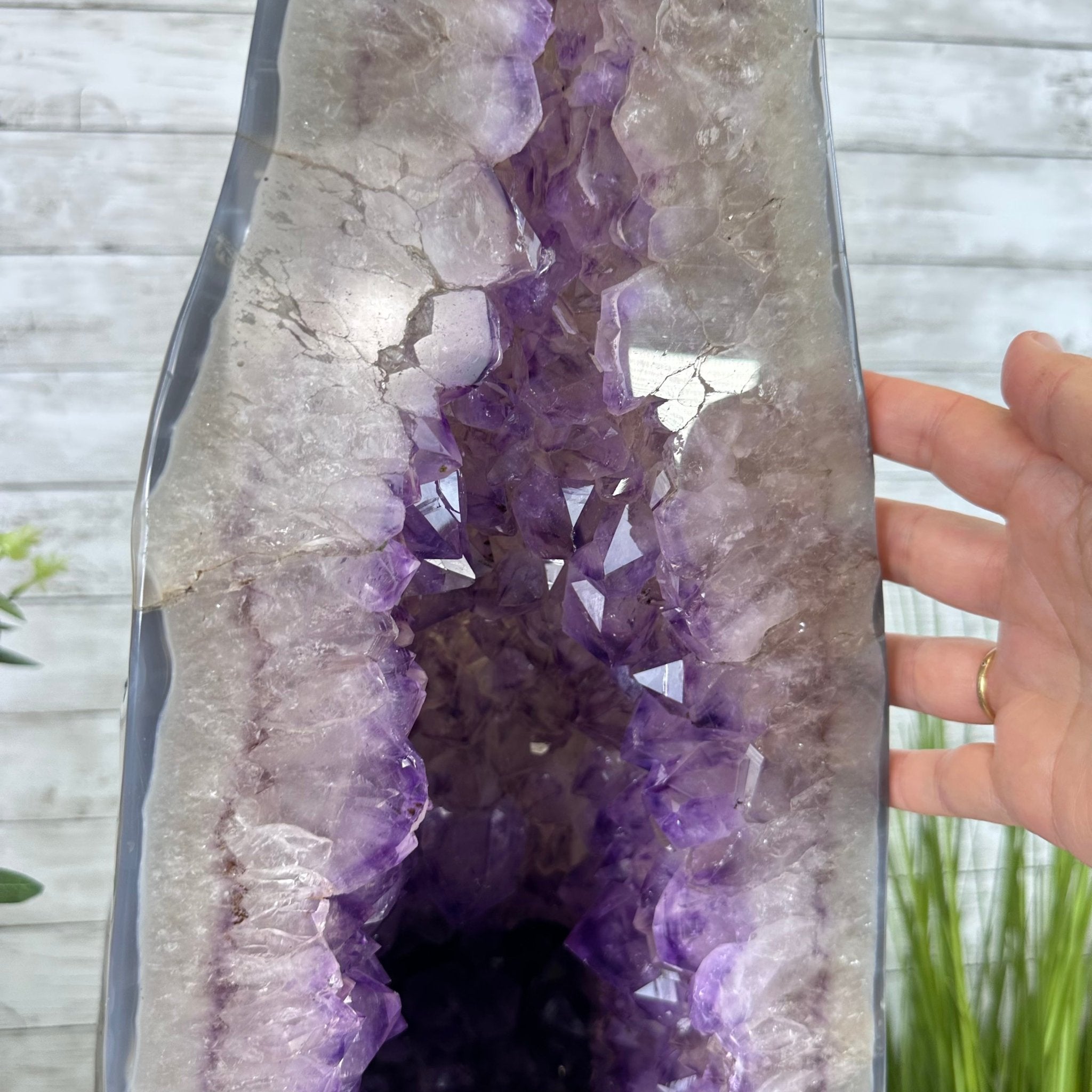Extra Quality Polished Brazilian Amethyst Cathedral, 82.5 lbs & 23.6" tall Model #5602-0027 by Brazil Gems - Brazil GemsBrazil GemsExtra Quality Polished Brazilian Amethyst Cathedral, 82.5 lbs & 23.6" tall Model #5602-0027 by Brazil GemsPolished Cathedrals5602-0027