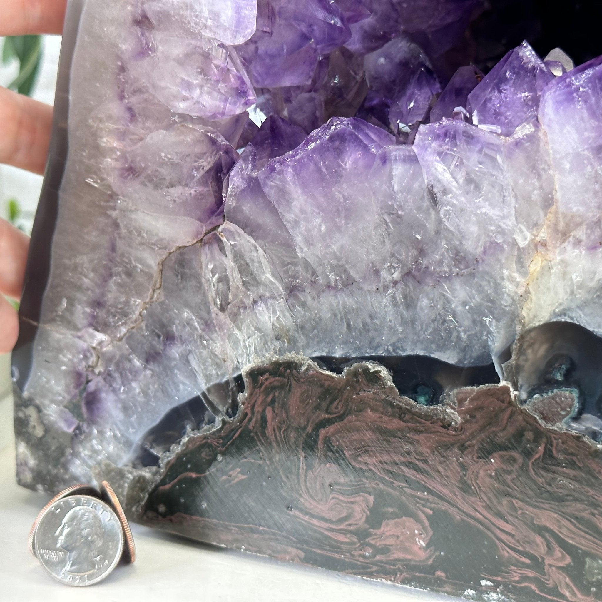 Extra Quality Polished Brazilian Amethyst Cathedral, 82.5 lbs & 23.6" tall Model #5602-0027 by Brazil Gems - Brazil GemsBrazil GemsExtra Quality Polished Brazilian Amethyst Cathedral, 82.5 lbs & 23.6" tall Model #5602-0027 by Brazil GemsPolished Cathedrals5602-0027