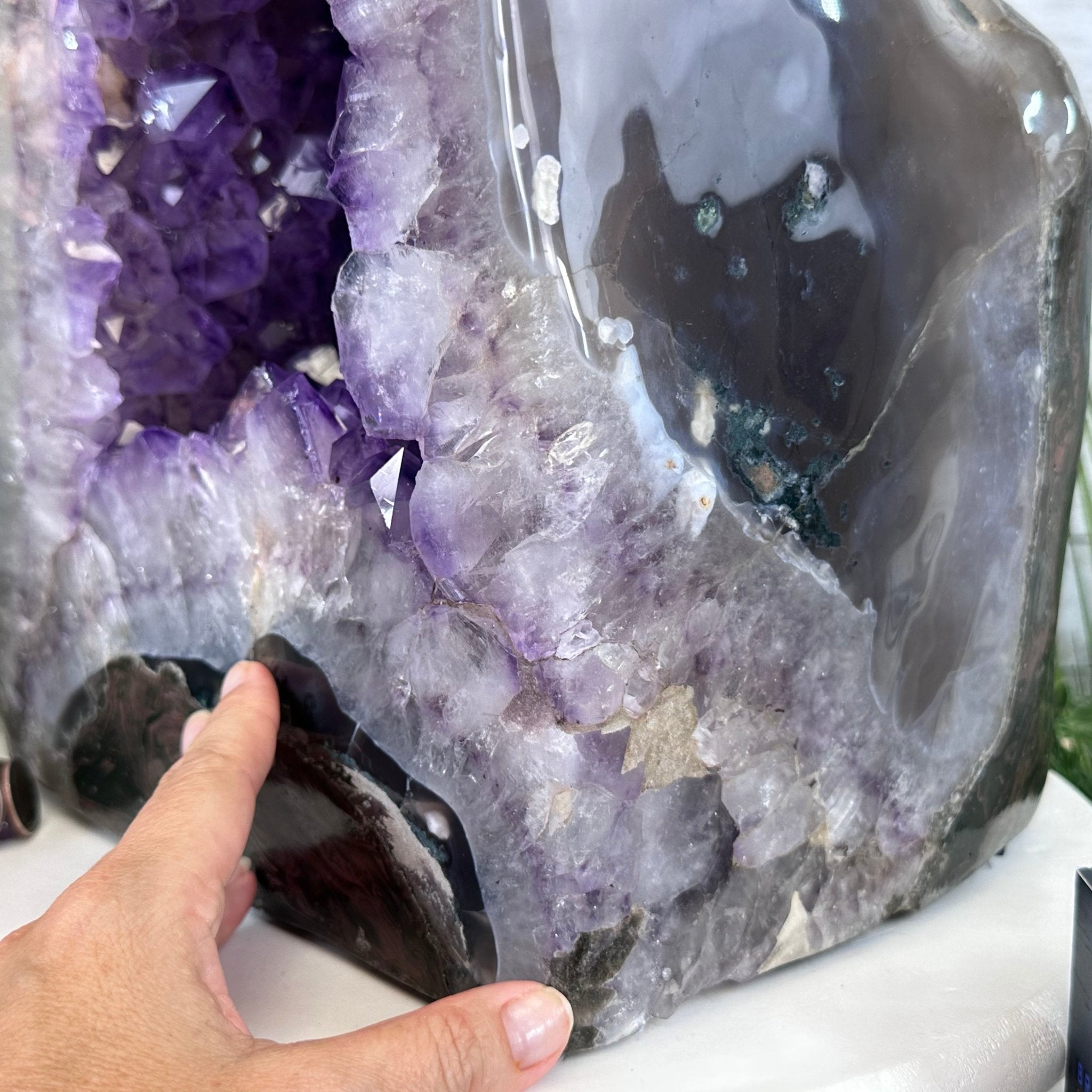 Extra Quality Polished Brazilian Amethyst Cathedral, 82.5 lbs & 23.6" tall Model #5602-0027 by Brazil Gems - Brazil GemsBrazil GemsExtra Quality Polished Brazilian Amethyst Cathedral, 82.5 lbs & 23.6" tall Model #5602-0027 by Brazil GemsPolished Cathedrals5602-0027