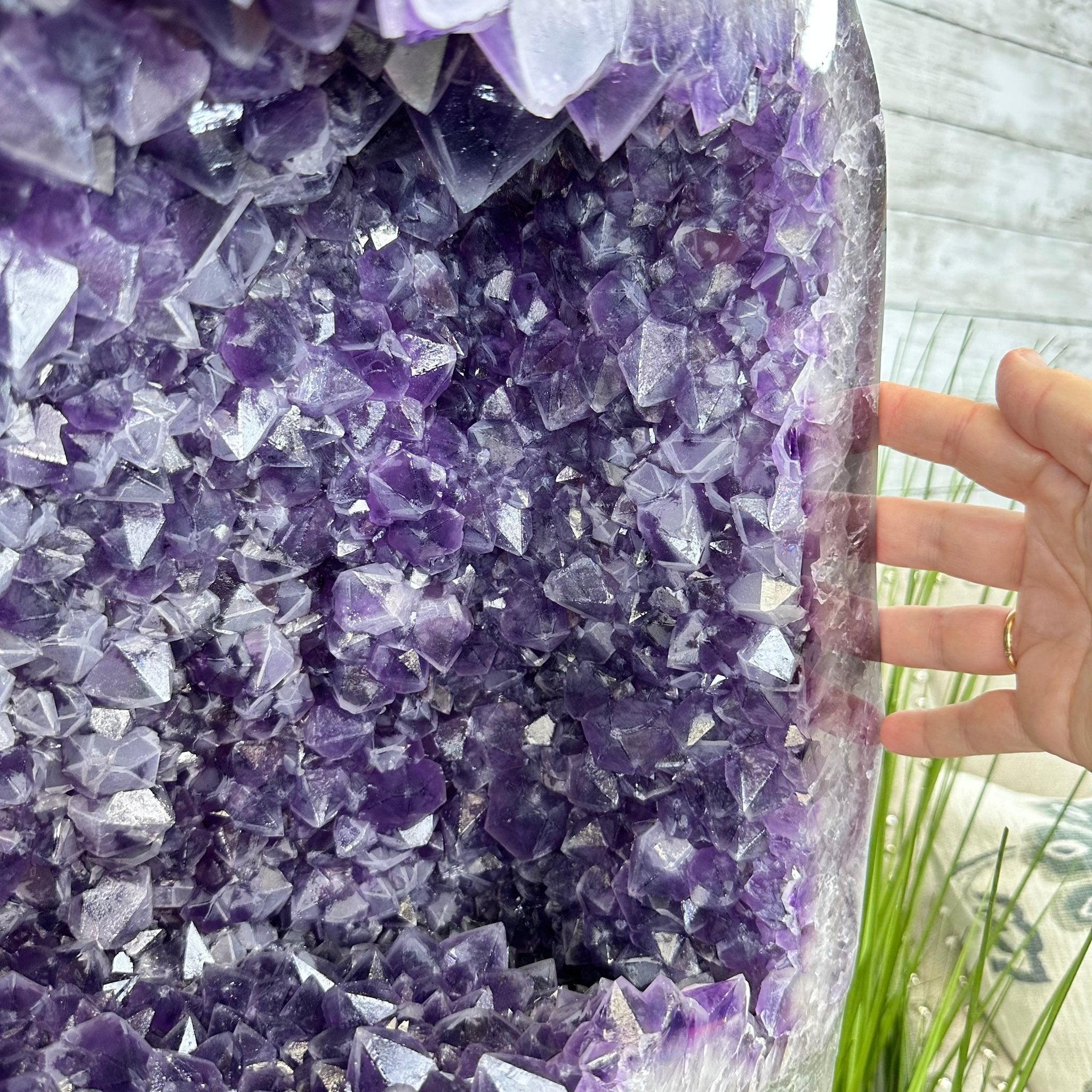 Extra Quality Polished Brazilian Amethyst Cathedral, 82.8 lbs & 15.9" tall Model #5602-0197 by Brazil Gems - Brazil GemsBrazil GemsExtra Quality Polished Brazilian Amethyst Cathedral, 82.8 lbs & 15.9" tall Model #5602-0197 by Brazil GemsPolished Cathedrals5602-0197