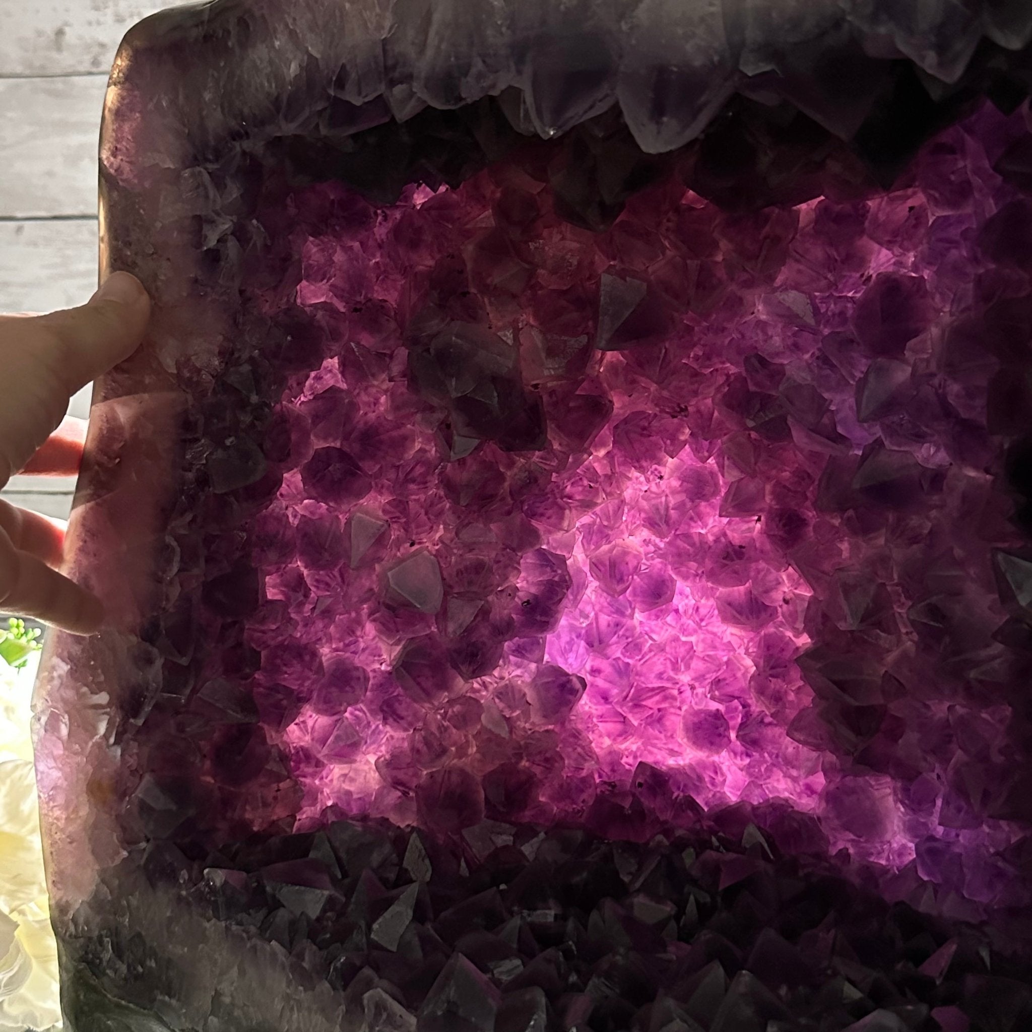 Extra Quality Polished Brazilian Amethyst Cathedral, 82.8 lbs & 15.9" tall Model #5602-0197 by Brazil Gems - Brazil GemsBrazil GemsExtra Quality Polished Brazilian Amethyst Cathedral, 82.8 lbs & 15.9" tall Model #5602-0197 by Brazil GemsPolished Cathedrals5602-0197