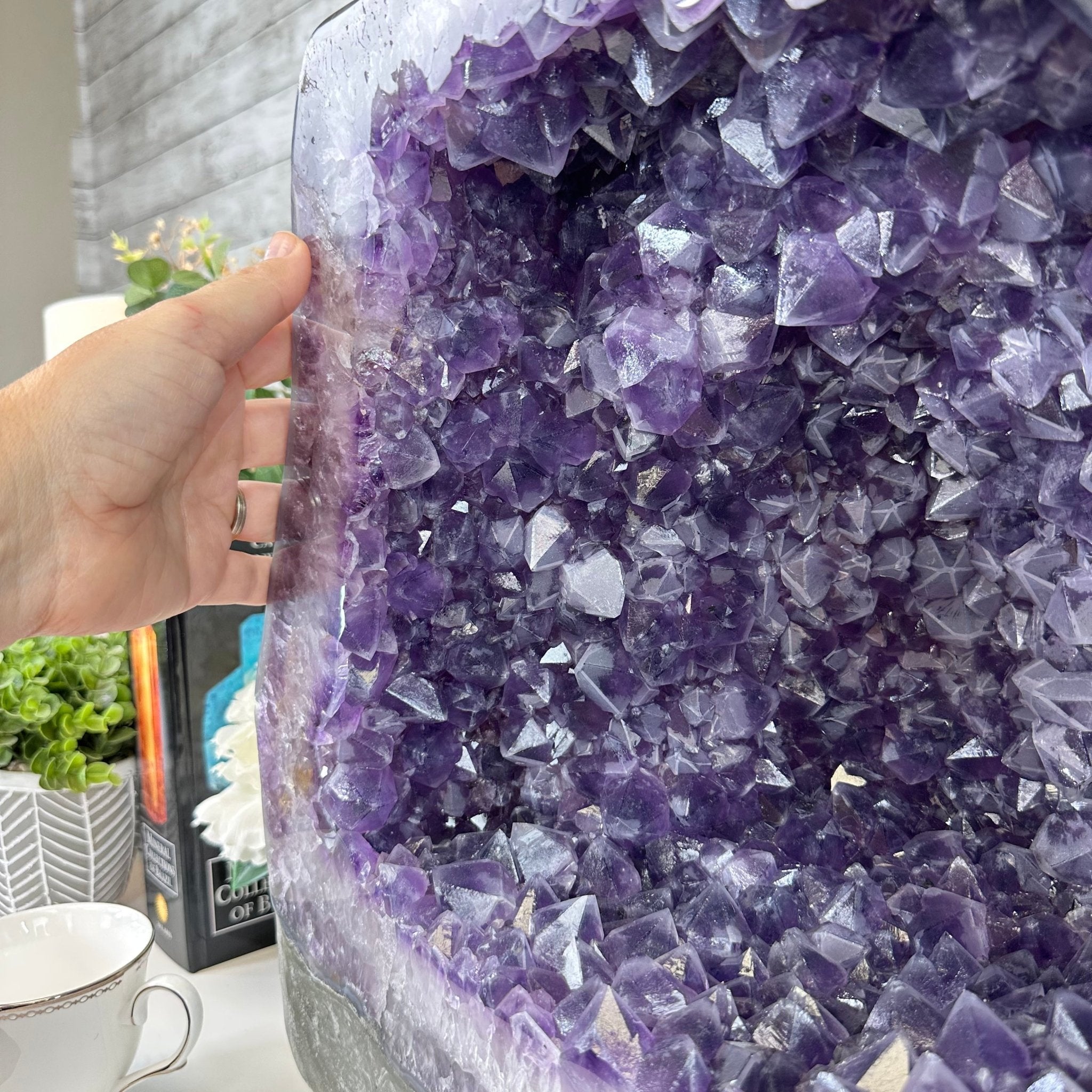 Extra Quality Polished Brazilian Amethyst Cathedral, 82.8 lbs & 15.9" tall Model #5602-0197 by Brazil Gems - Brazil GemsBrazil GemsExtra Quality Polished Brazilian Amethyst Cathedral, 82.8 lbs & 15.9" tall Model #5602-0197 by Brazil GemsPolished Cathedrals5602-0197