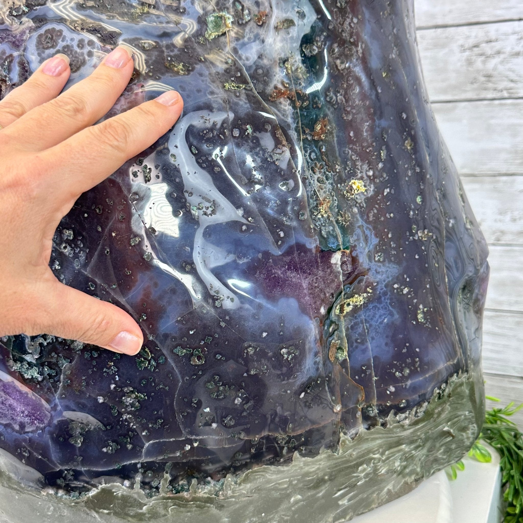 Extra Quality Polished Brazilian Amethyst Cathedral, 82.8 lbs & 15.9" tall Model #5602-0197 by Brazil Gems - Brazil GemsBrazil GemsExtra Quality Polished Brazilian Amethyst Cathedral, 82.8 lbs & 15.9" tall Model #5602-0197 by Brazil GemsPolished Cathedrals5602-0197