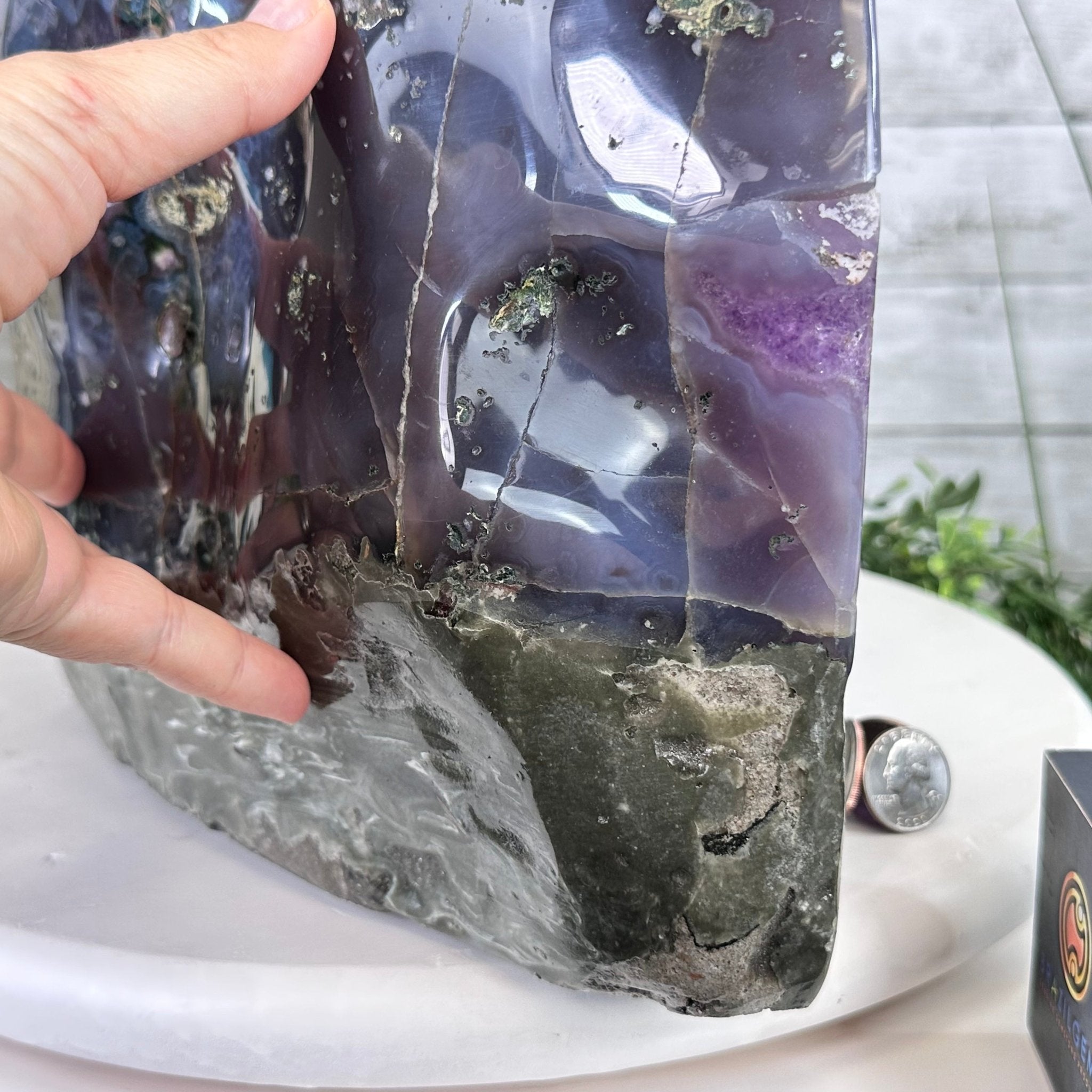 Extra Quality Polished Brazilian Amethyst Cathedral, 82.8 lbs & 15.9" tall Model #5602-0197 by Brazil Gems - Brazil GemsBrazil GemsExtra Quality Polished Brazilian Amethyst Cathedral, 82.8 lbs & 15.9" tall Model #5602-0197 by Brazil GemsPolished Cathedrals5602-0197